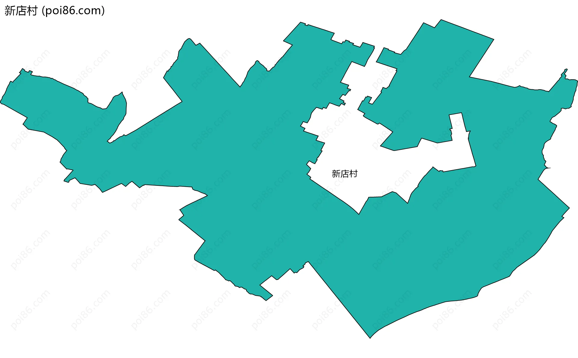 新店村边界地图