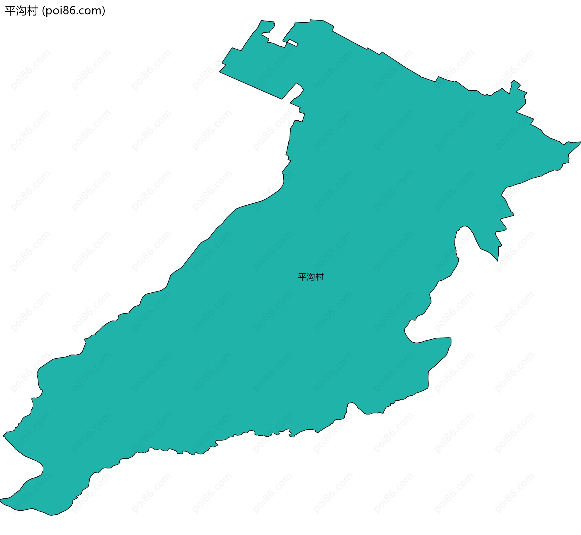 平沟村边界地图