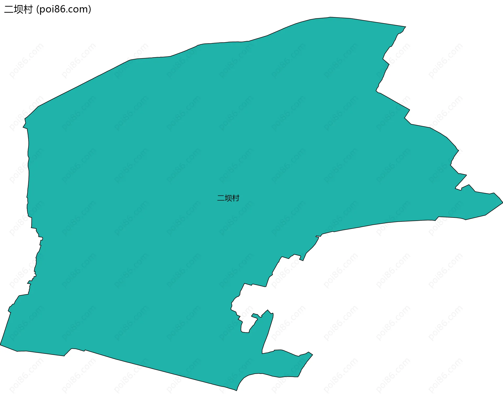 二坝村边界地图