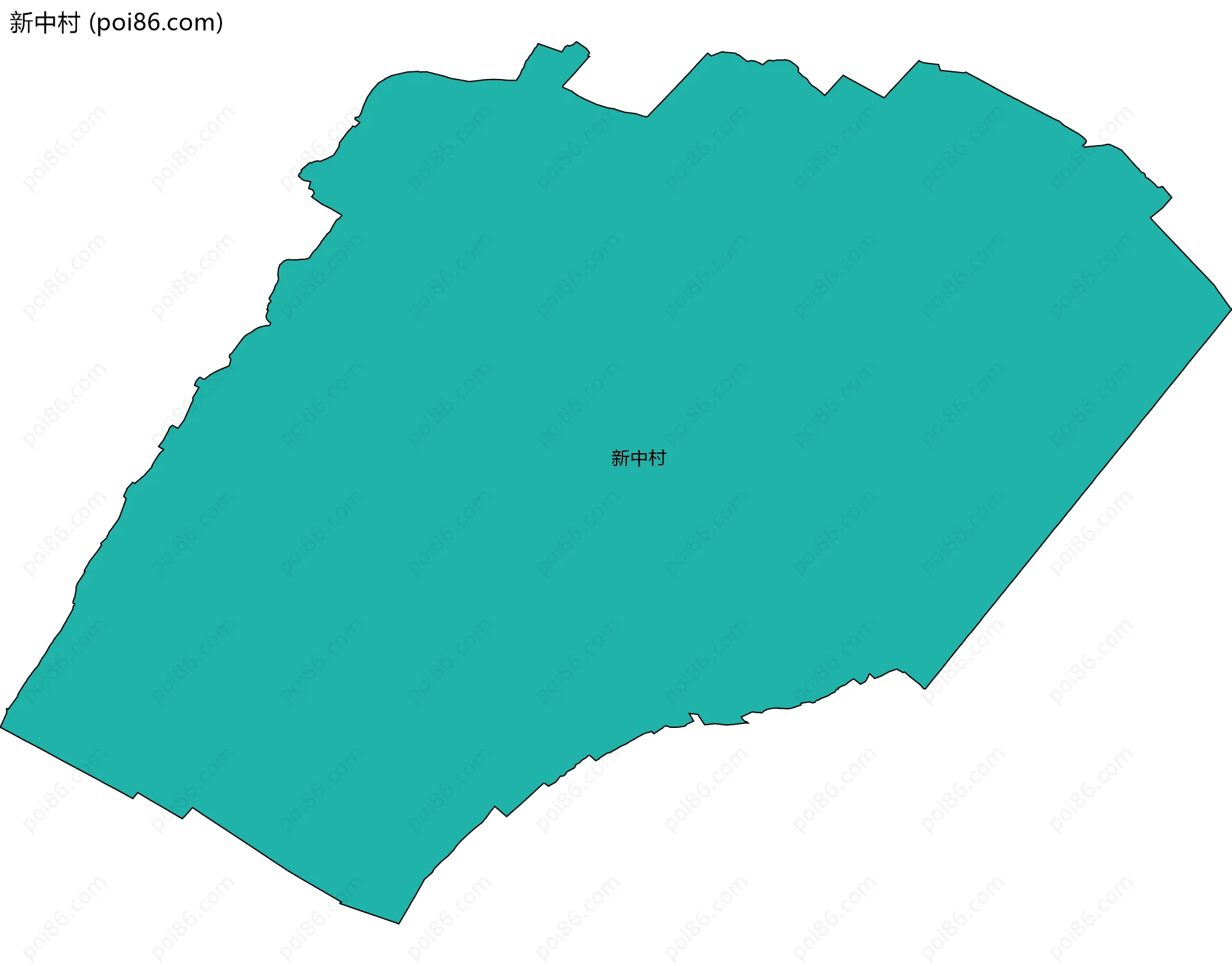 新中村边界地图
