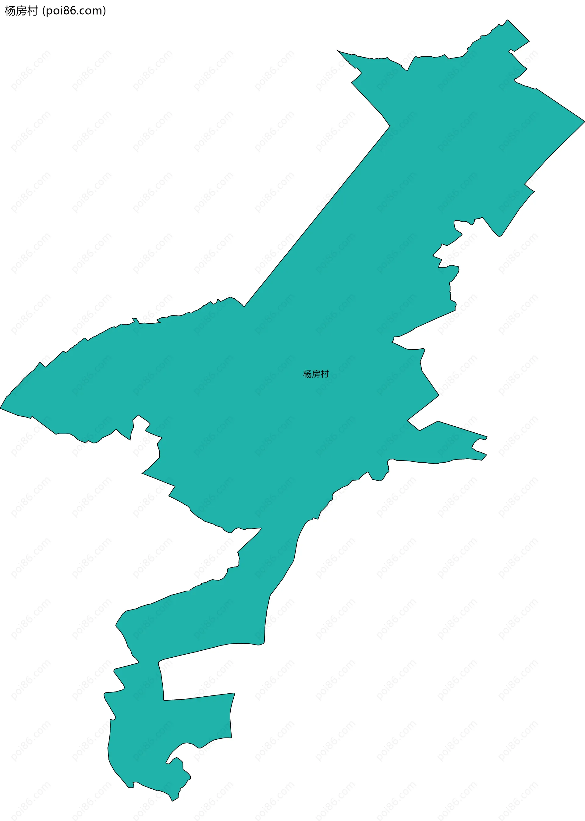 杨房村边界地图