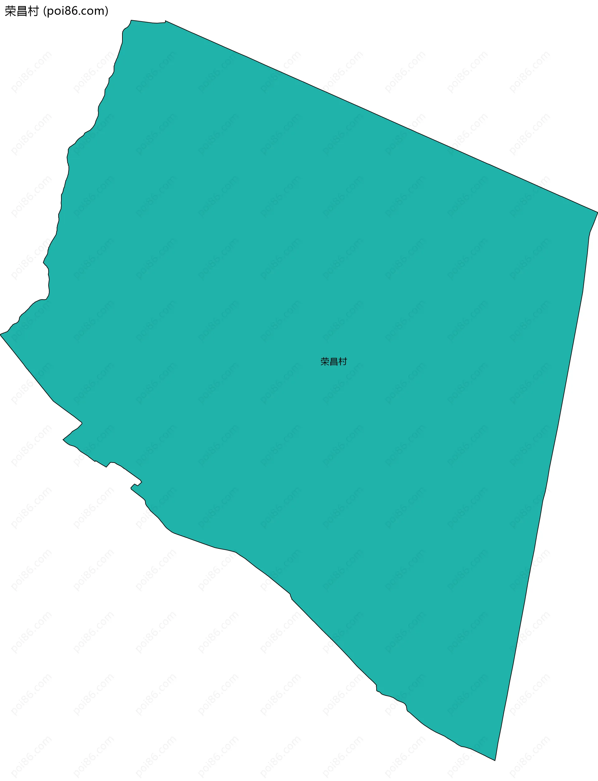 荣昌村边界地图