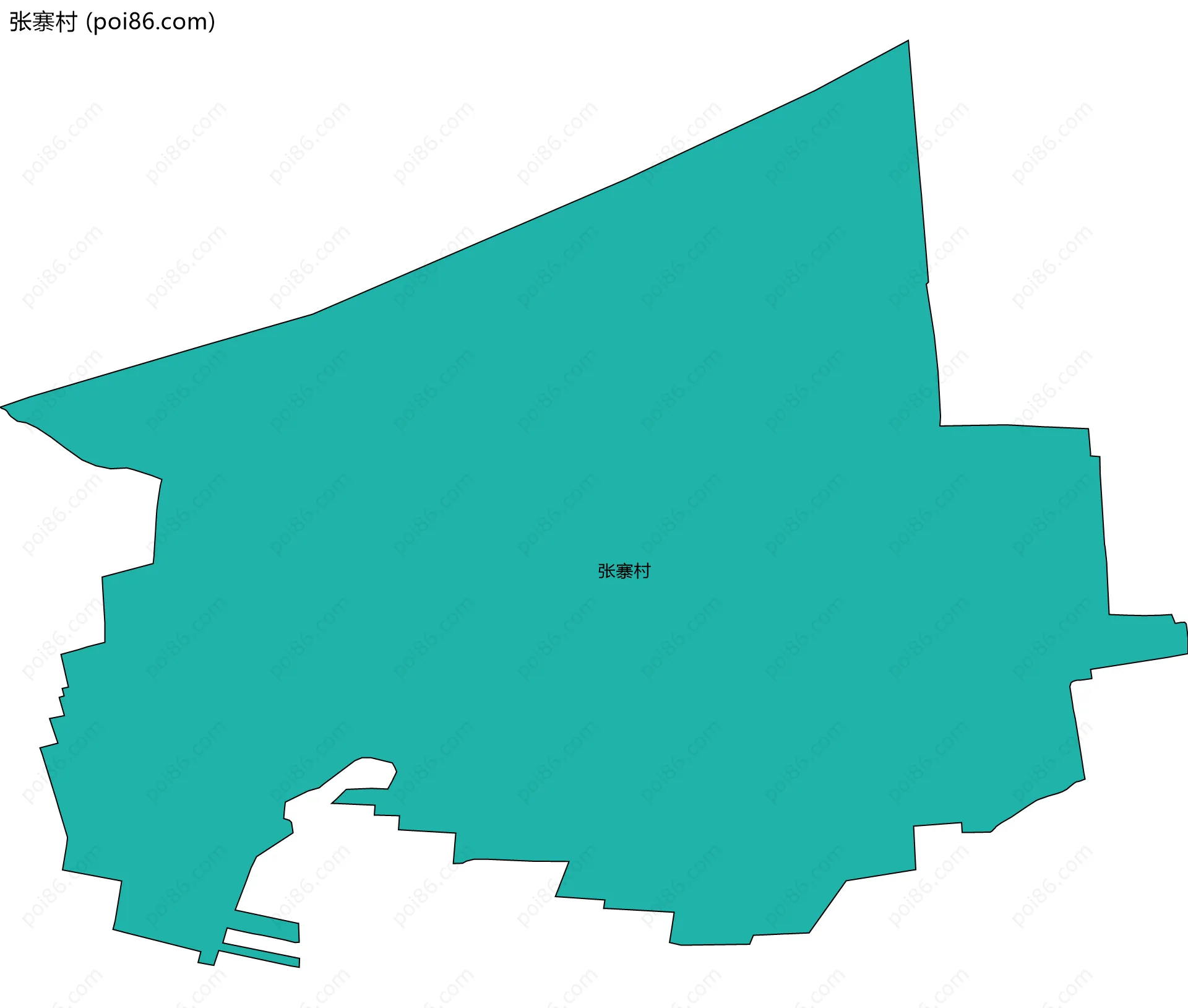 张寨村边界地图