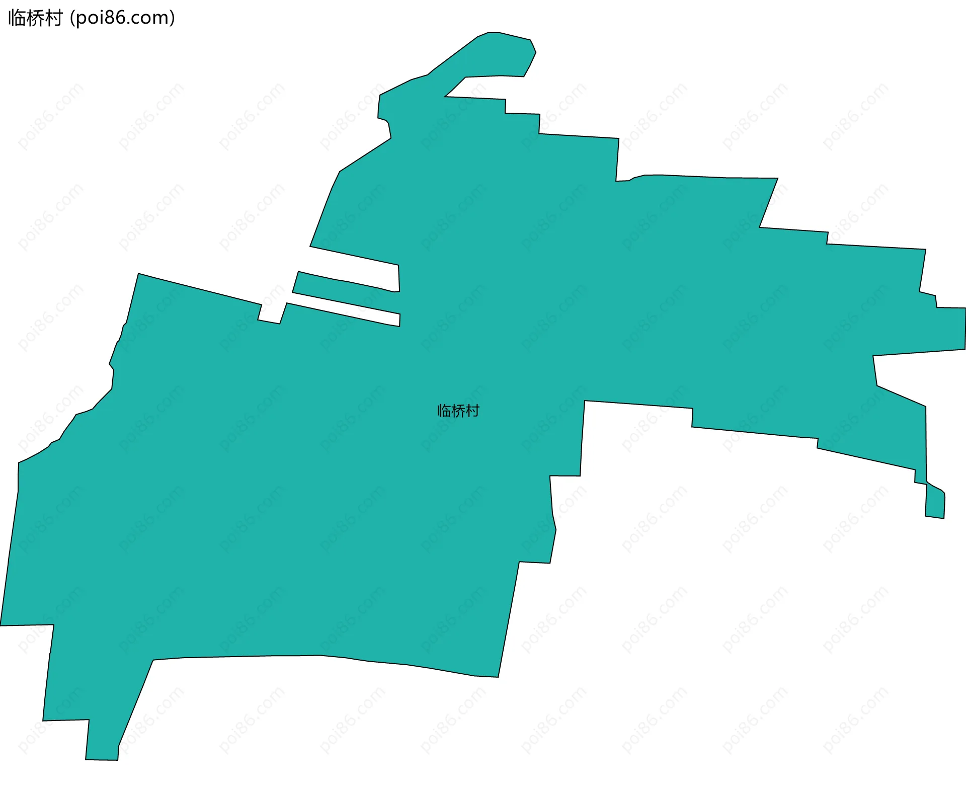 临桥村边界地图