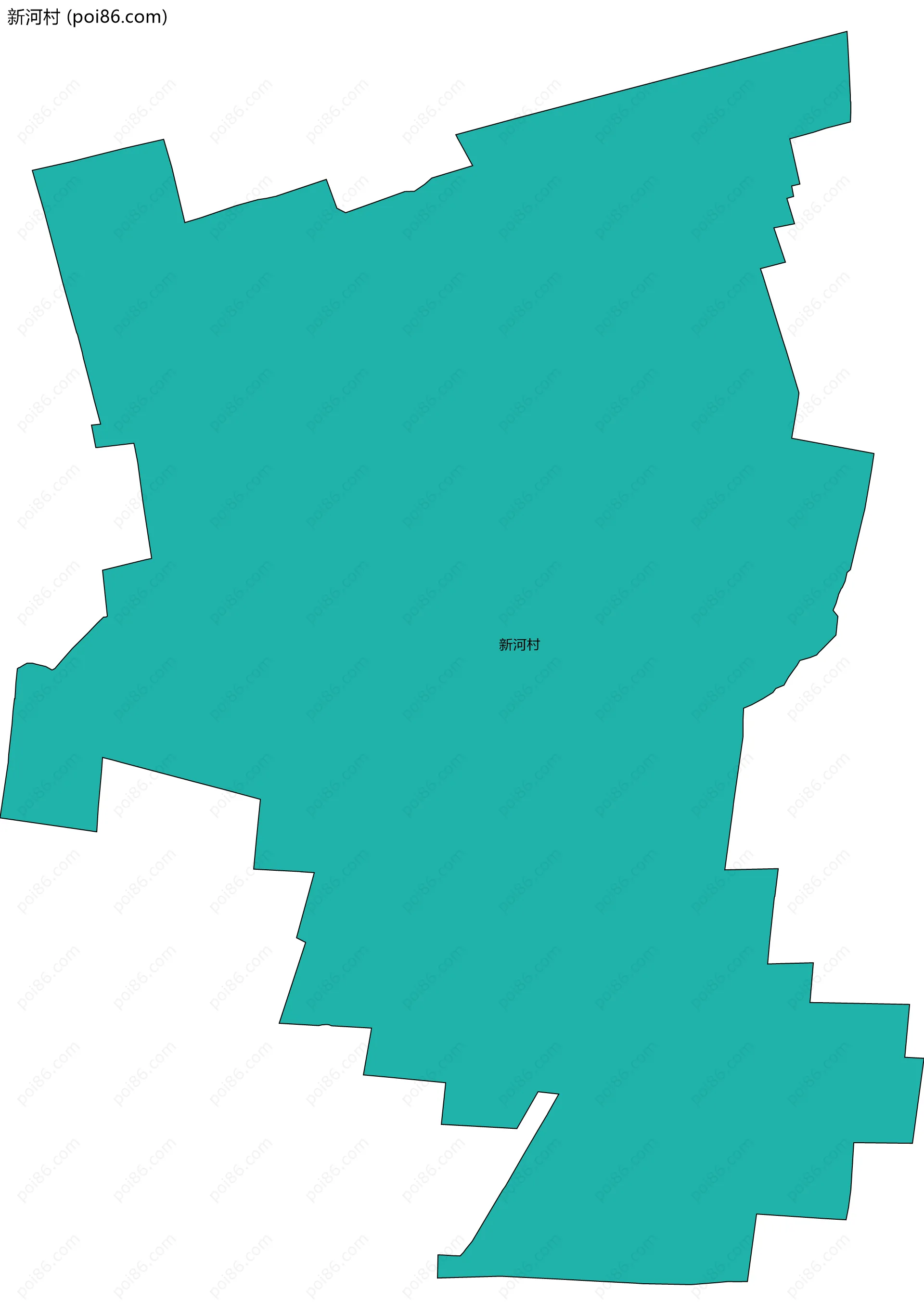 新河村边界地图