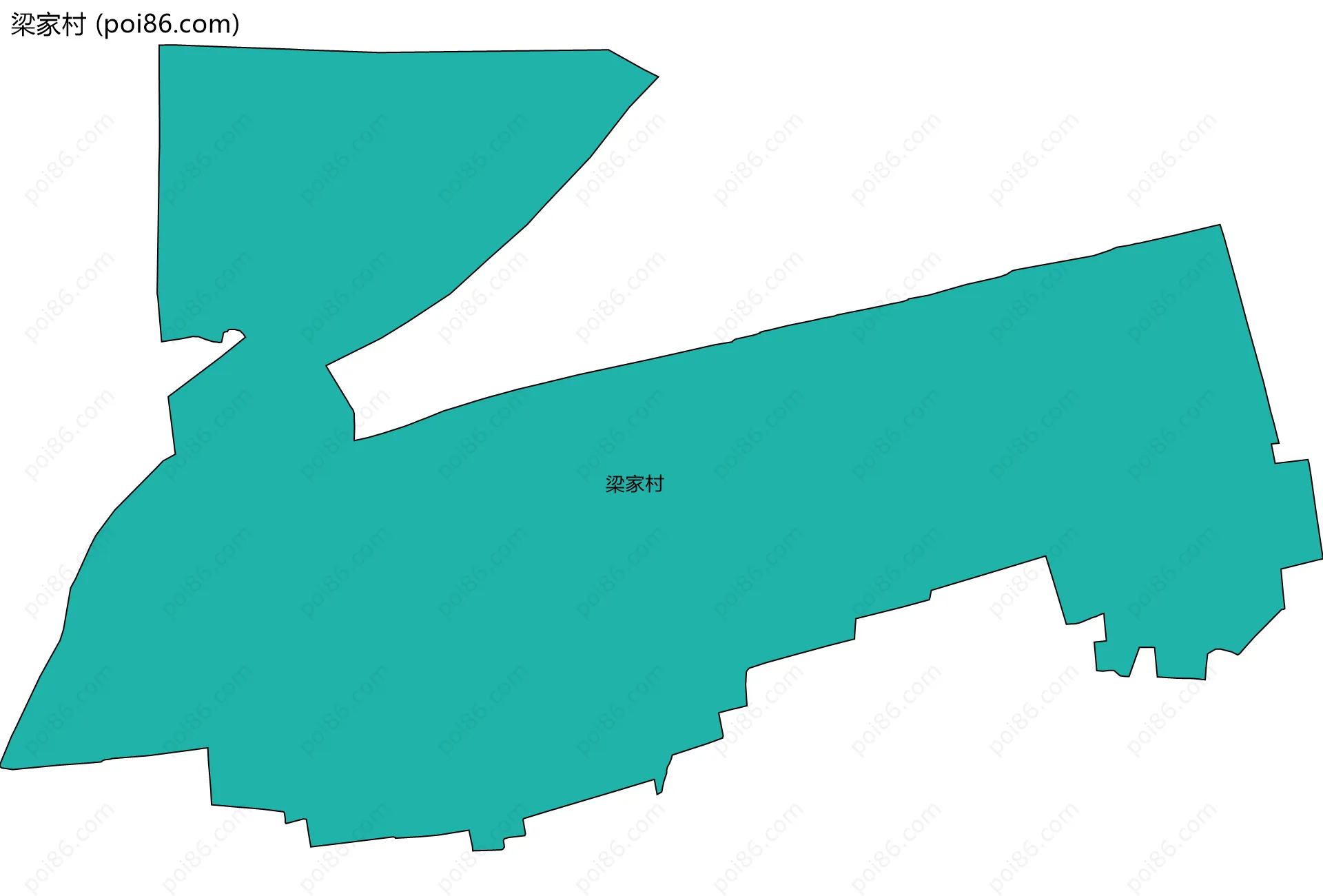 梁家村边界地图