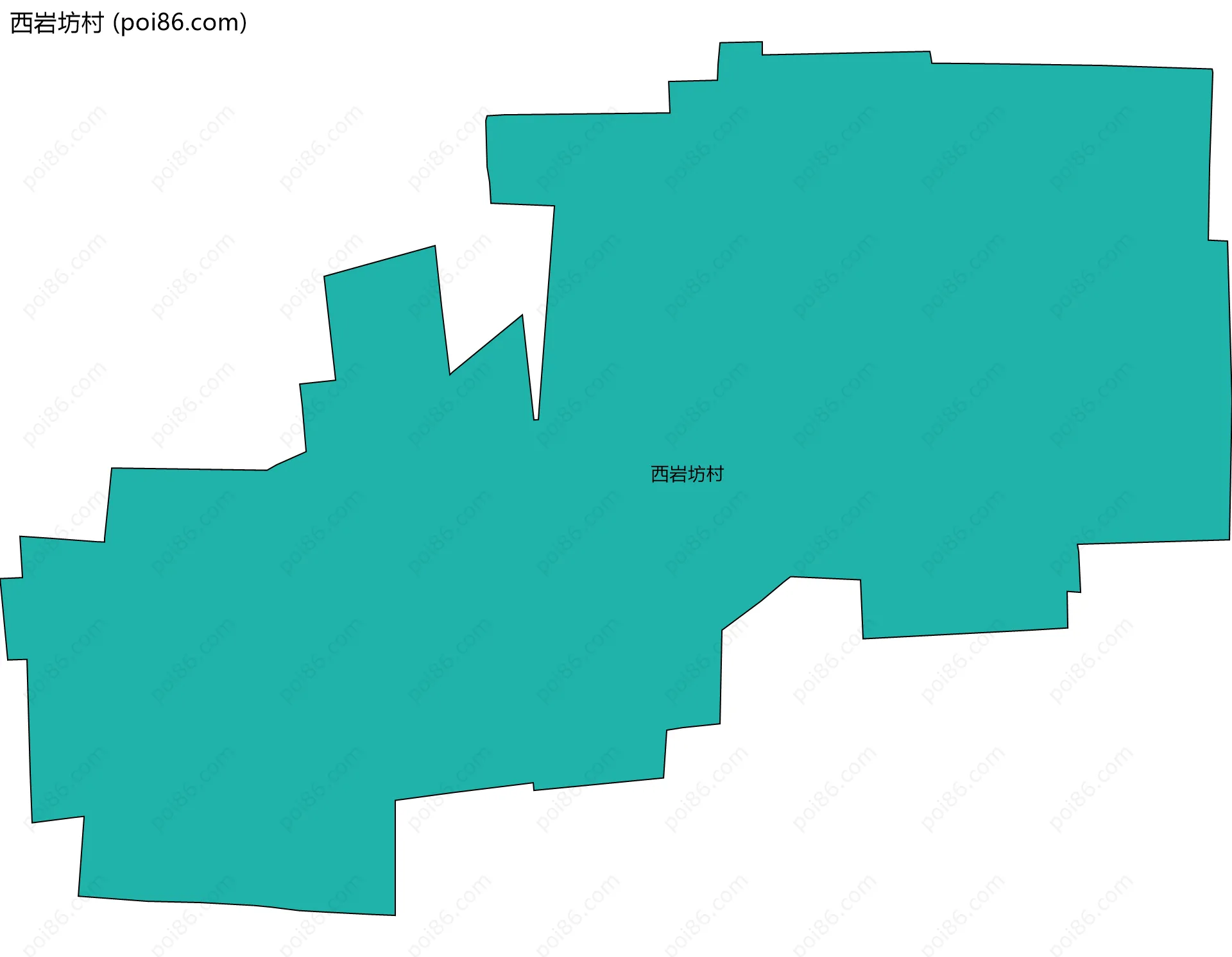 西岩坊村边界地图