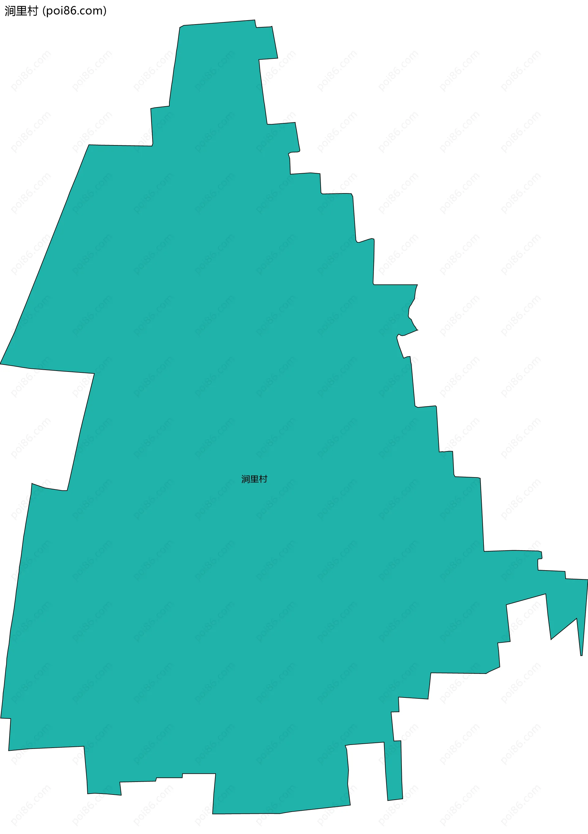 涧里村边界地图