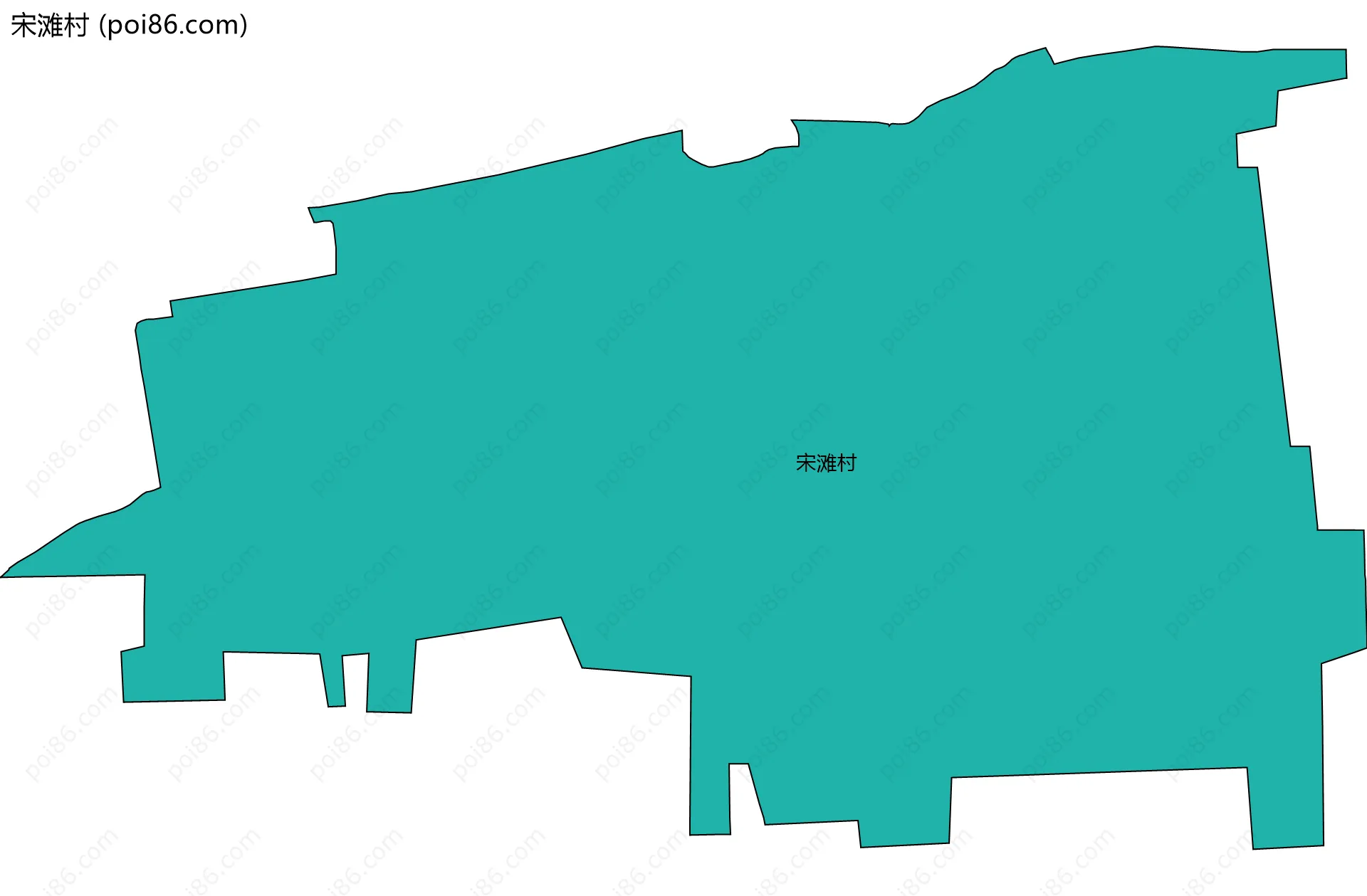 宋滩村边界地图