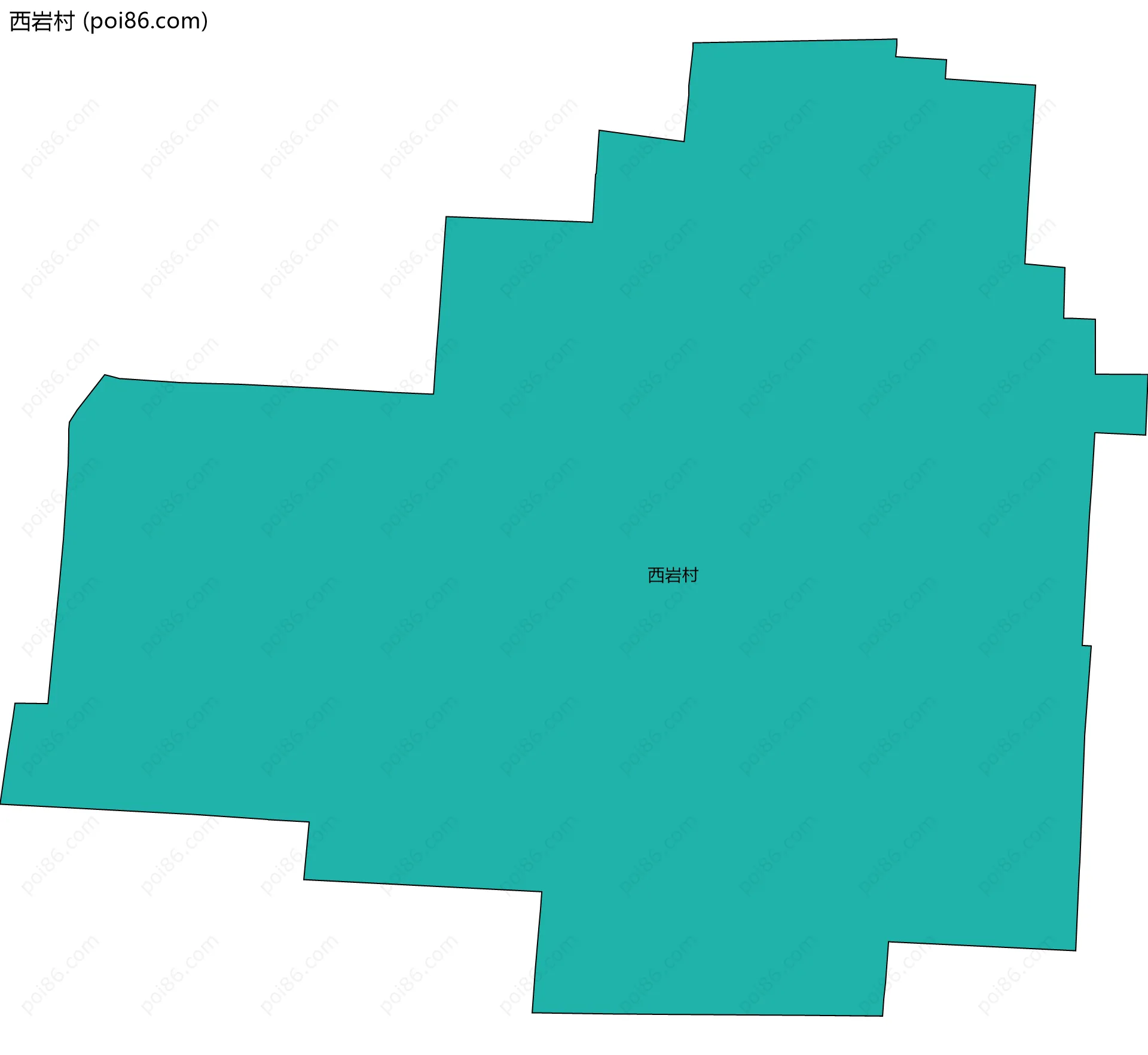 西岩村边界地图