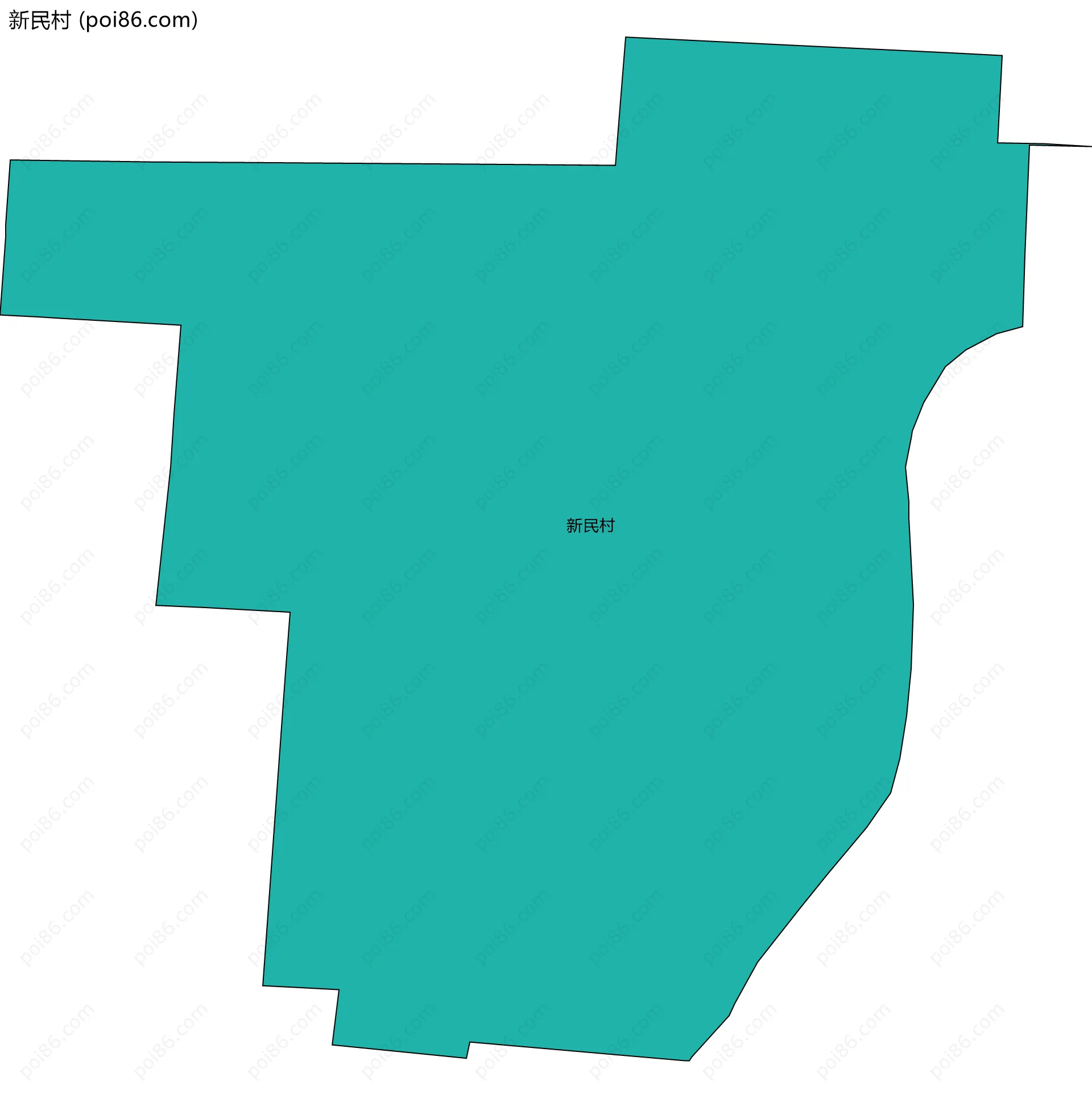 新民村边界地图