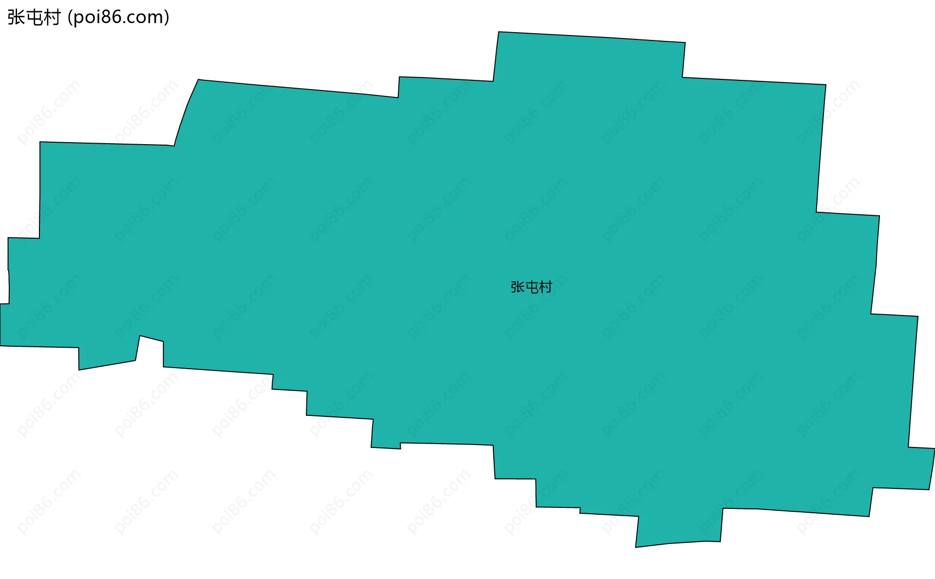 张屯村边界地图