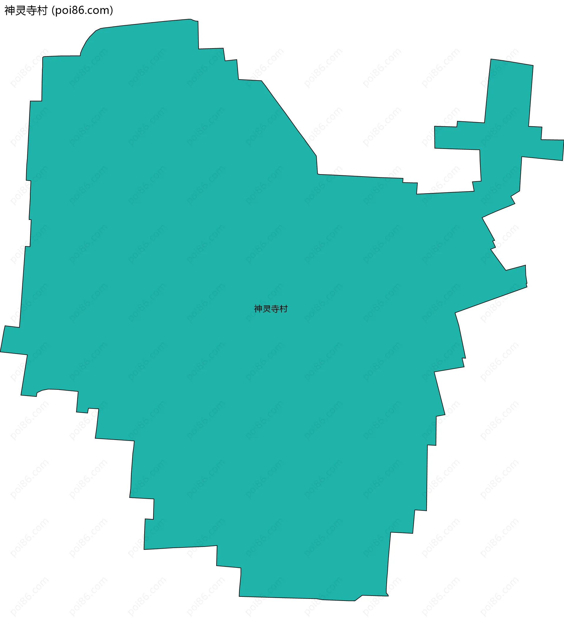神灵寺村边界地图