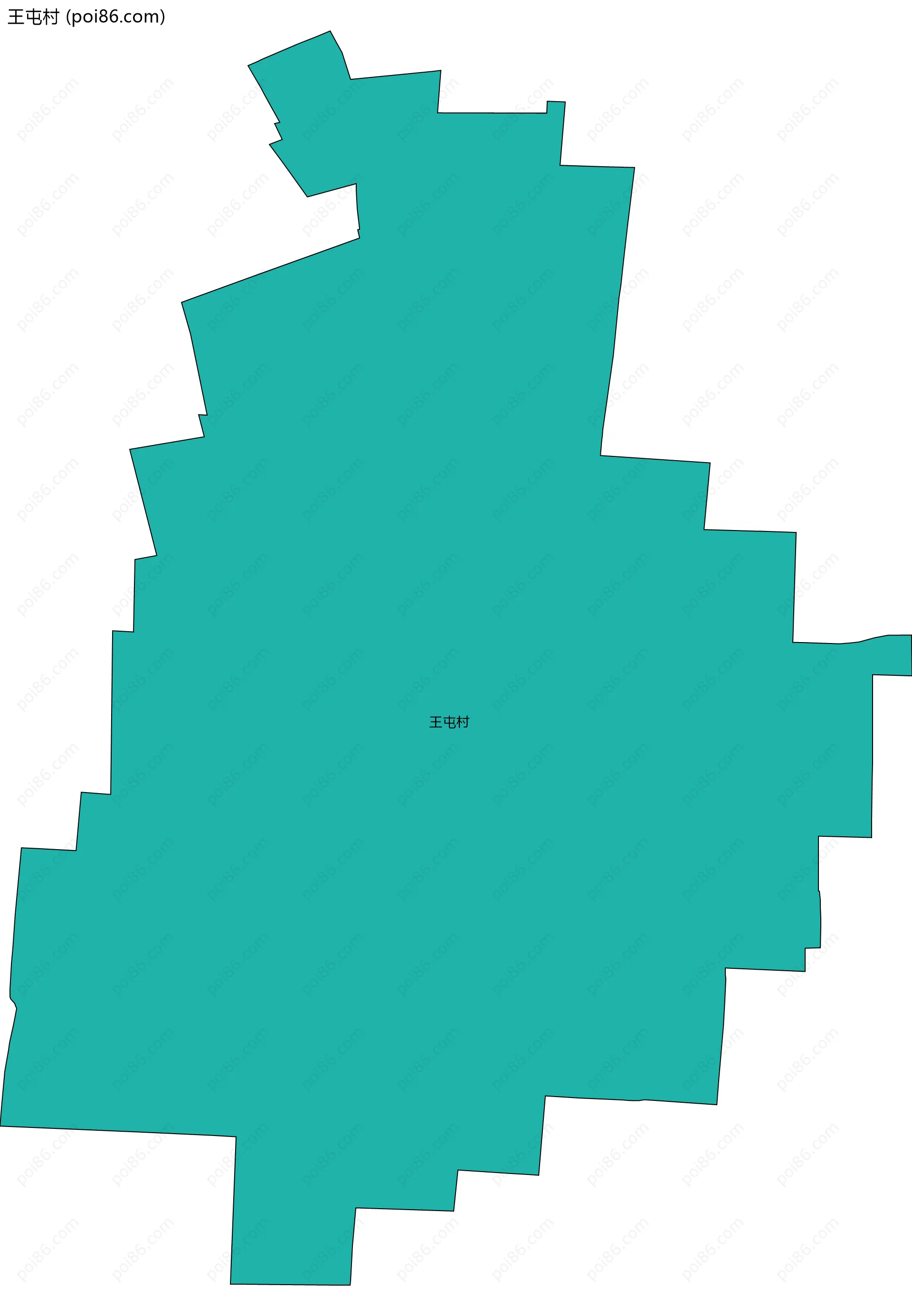 王屯村边界地图