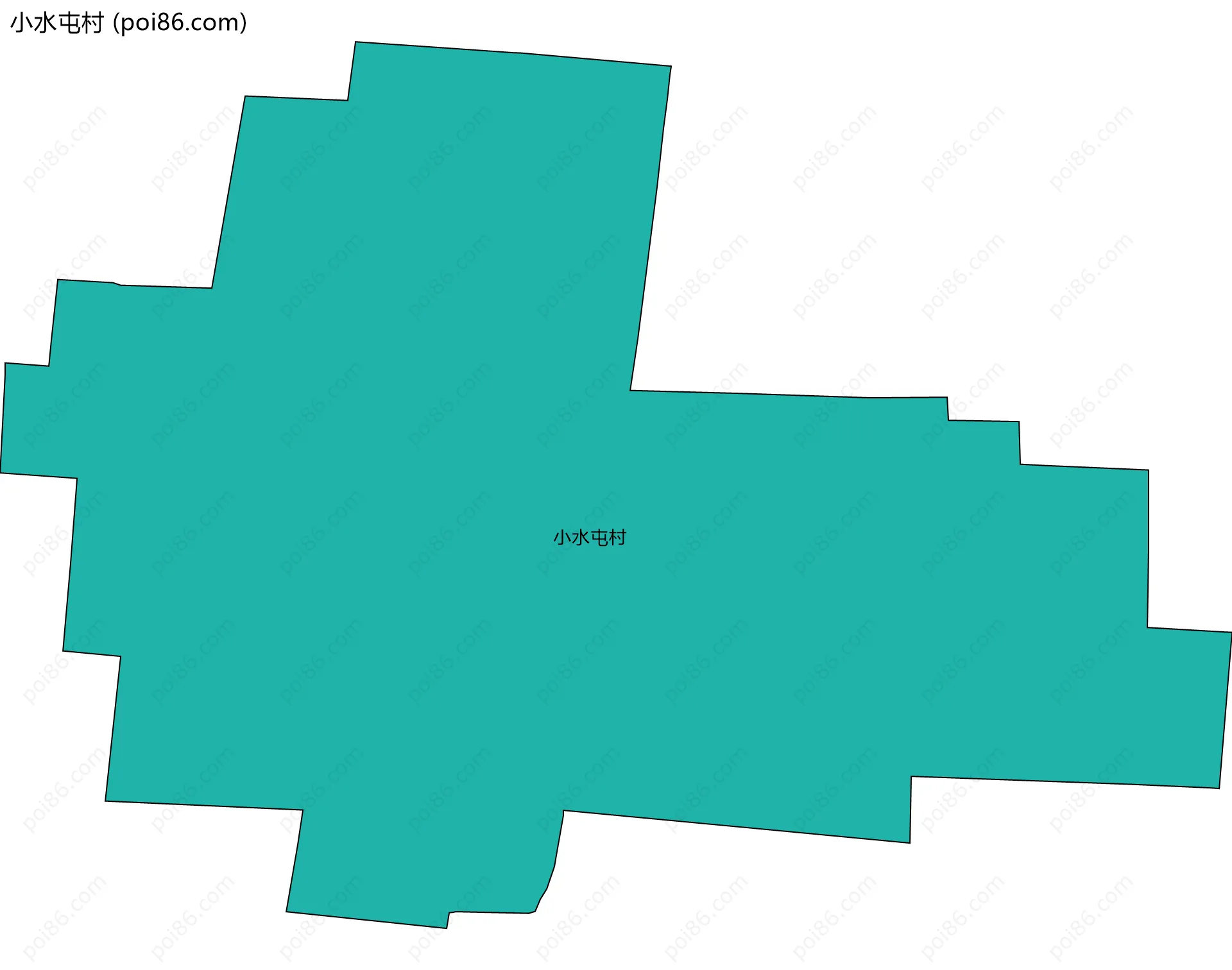 小水屯村边界地图