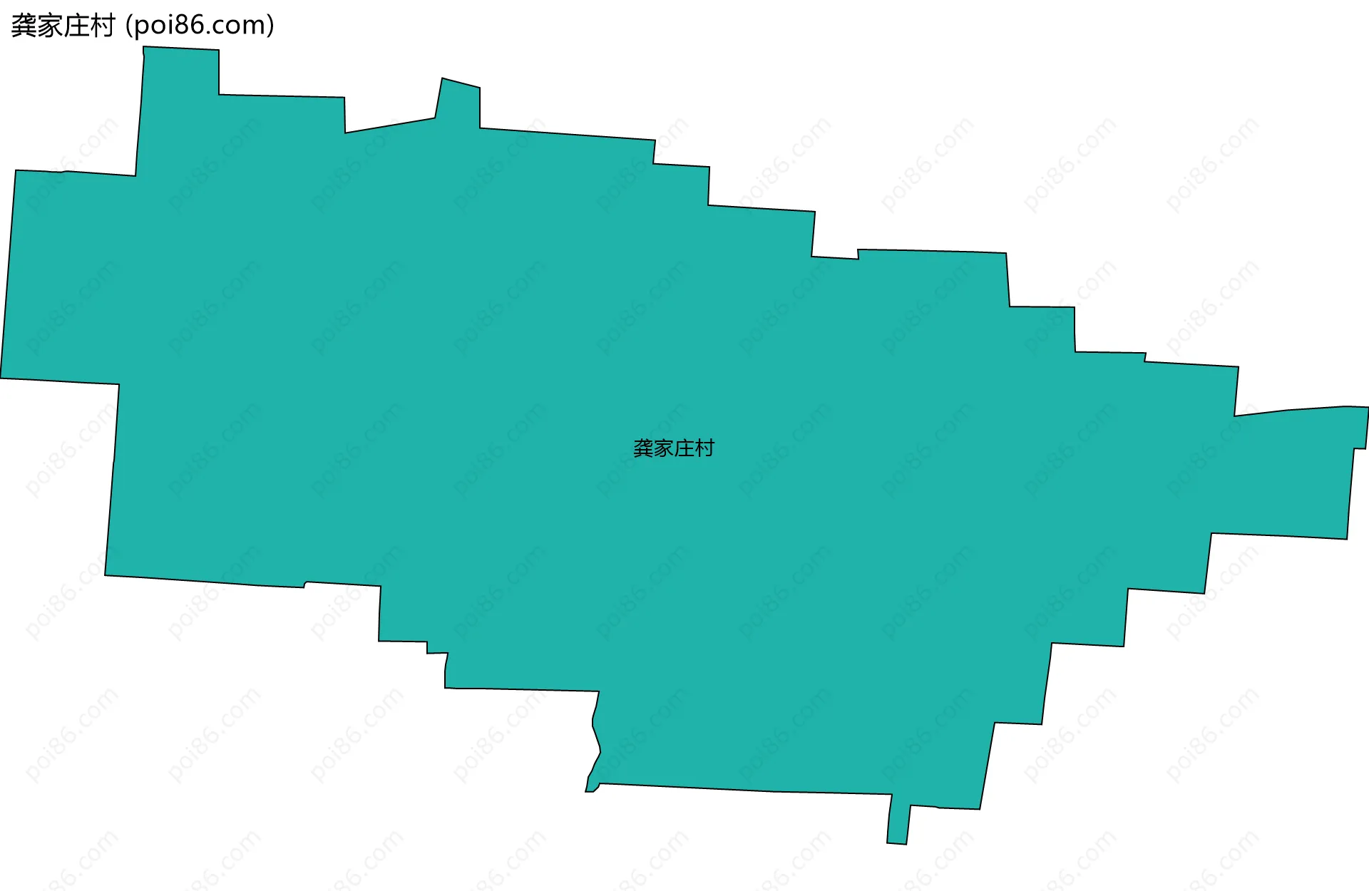 龚家庄村边界地图