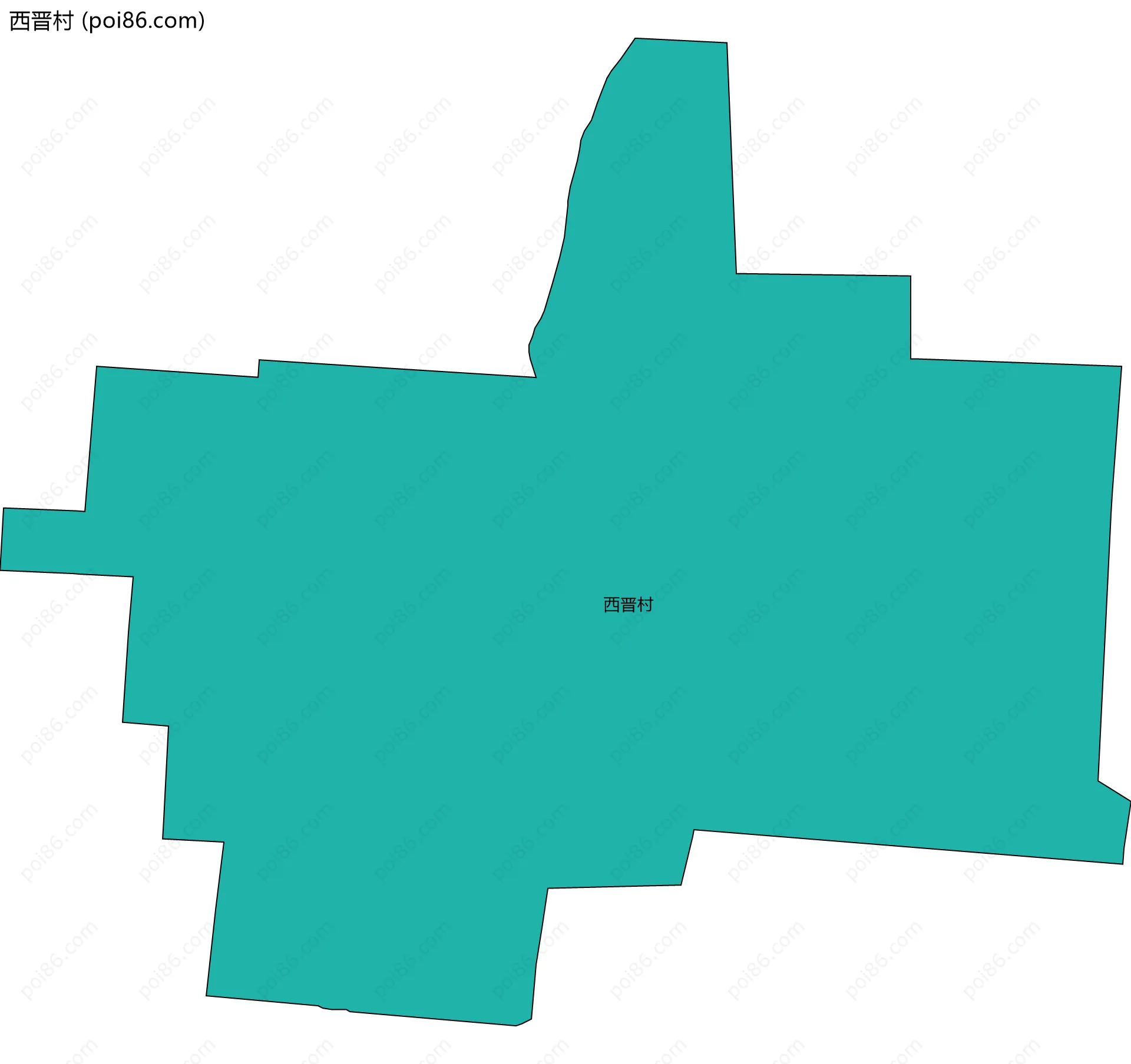 西晋村边界地图