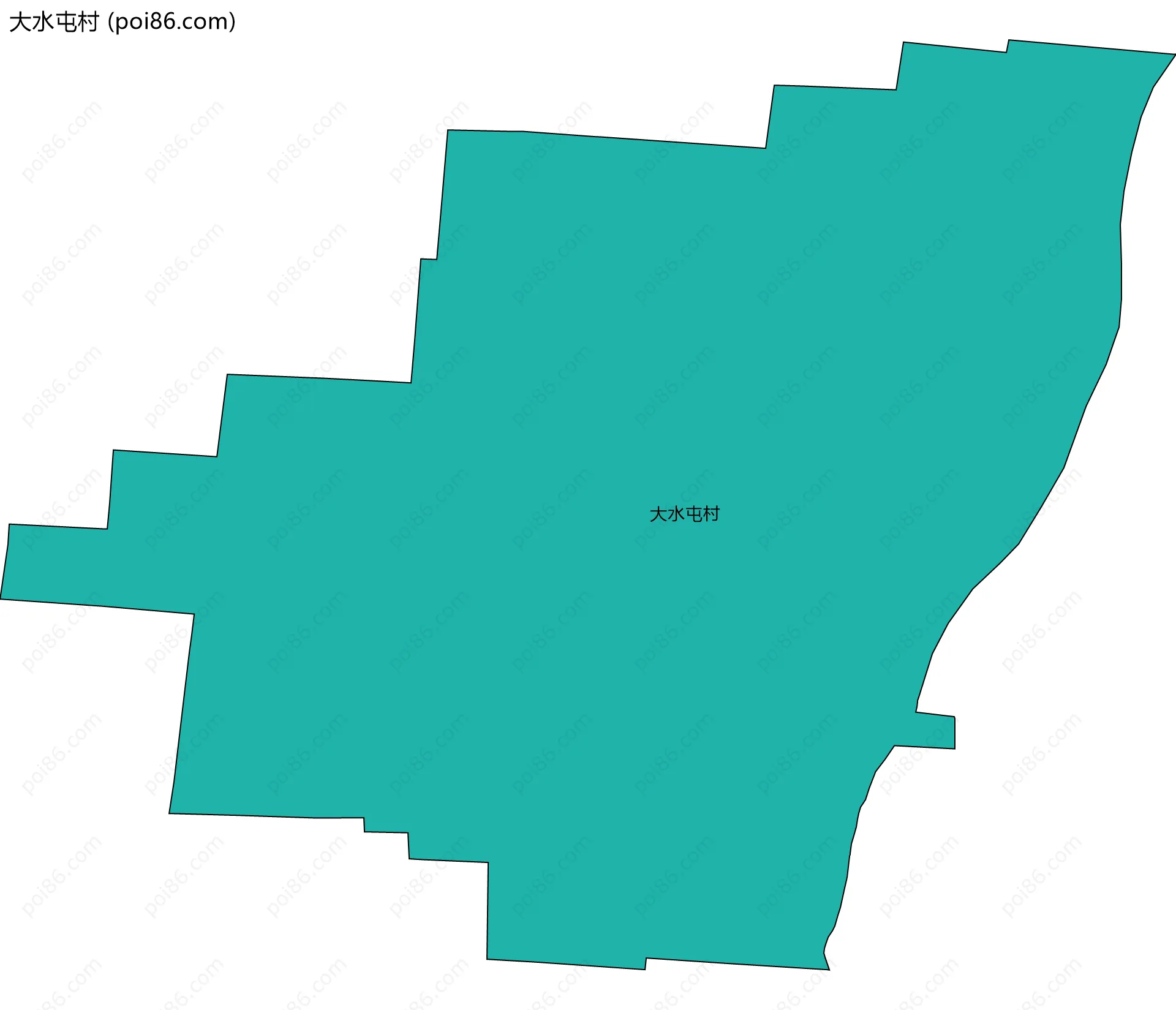 大水屯村边界地图