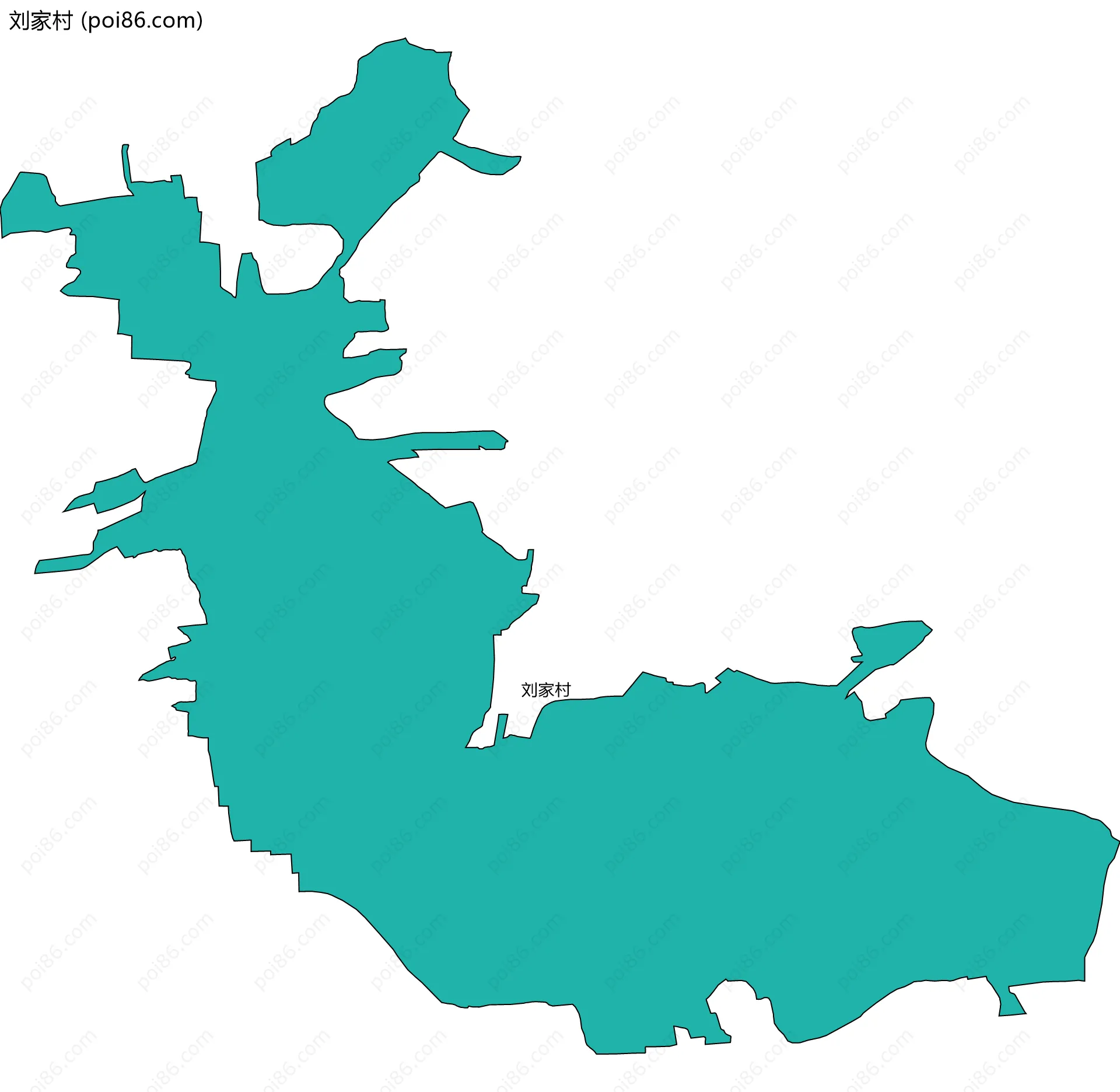 刘家村边界地图