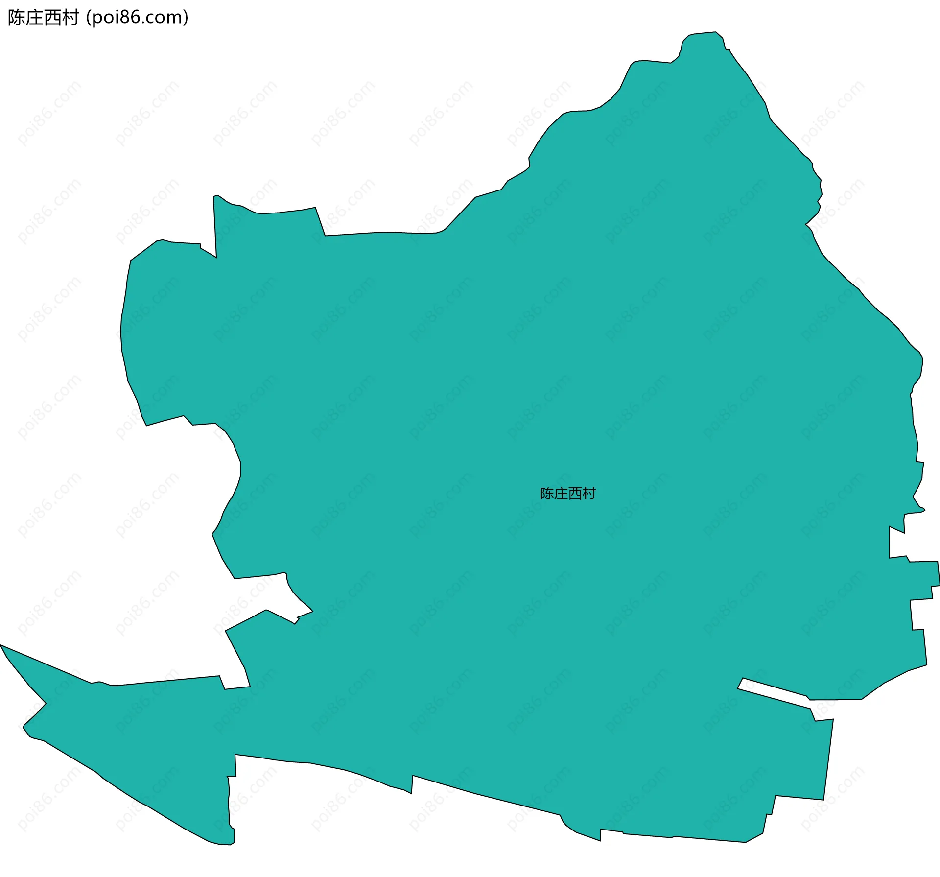 陈庄西村边界地图