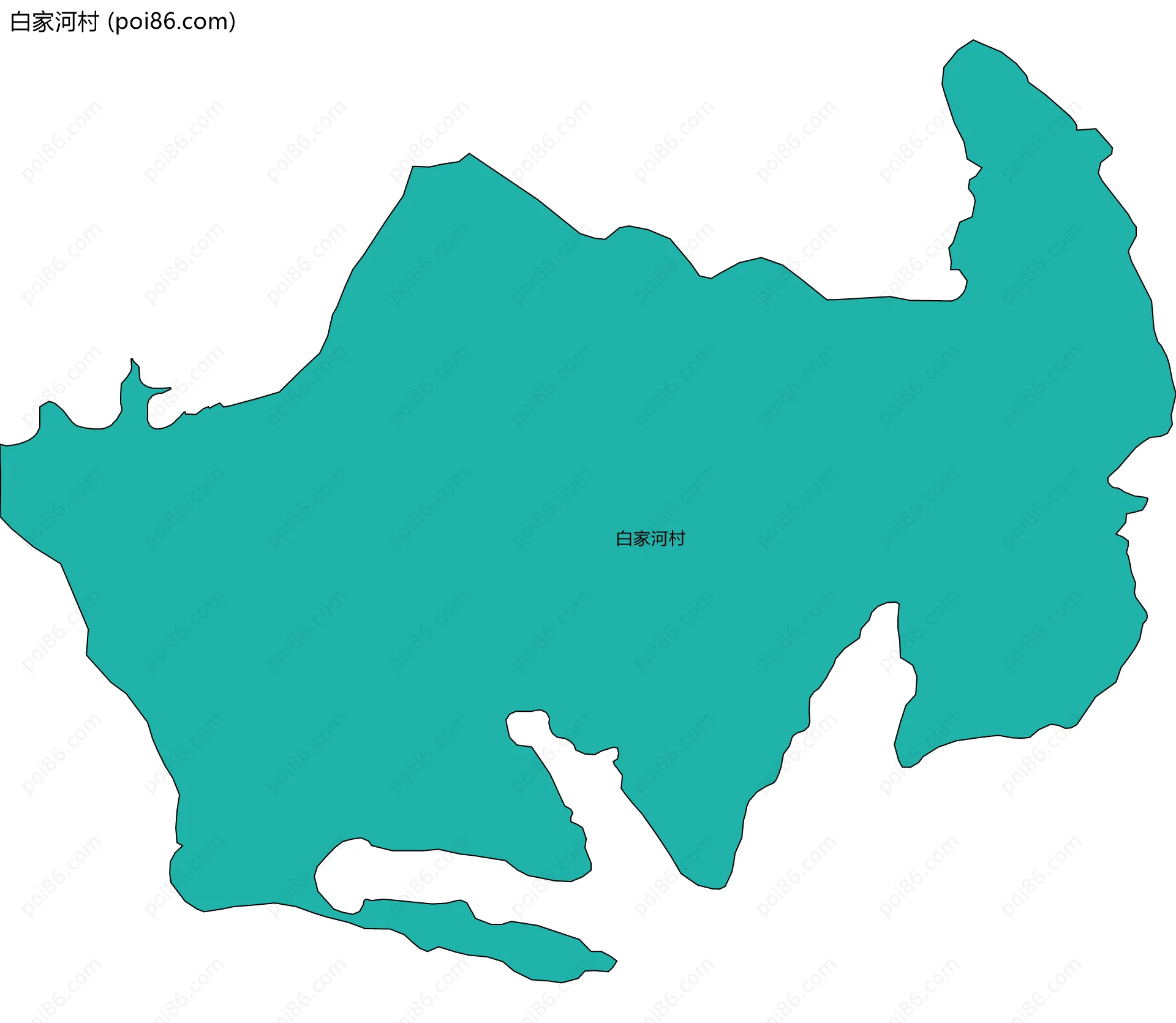 白家河村边界地图