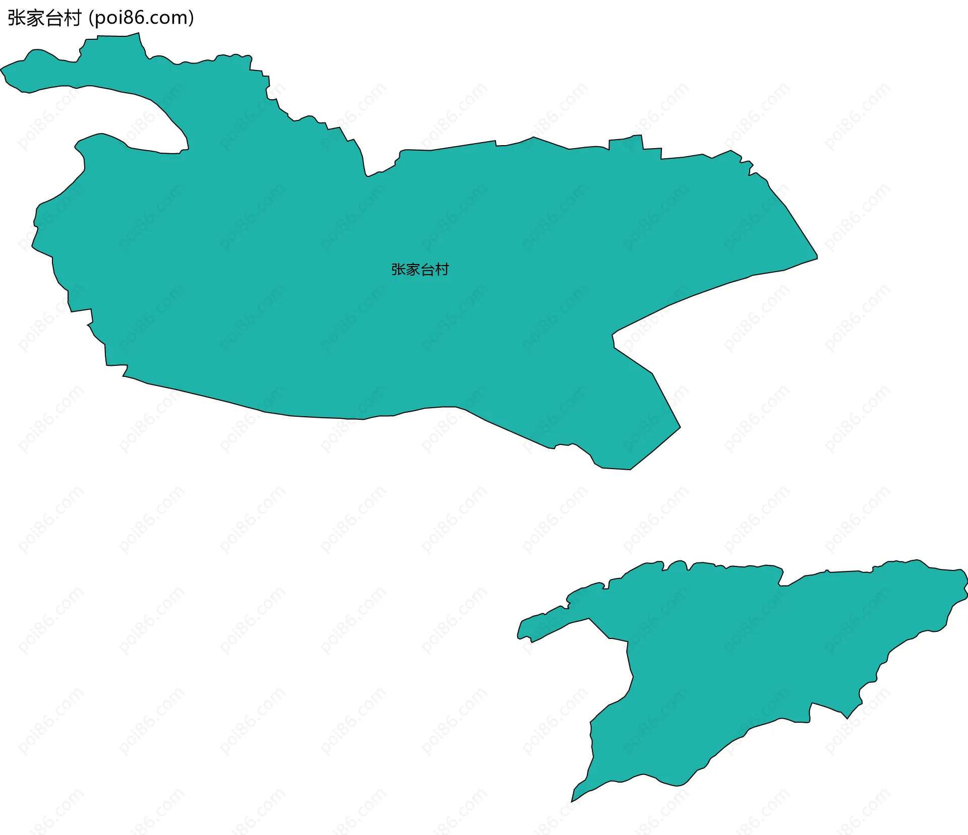 张家台村边界地图