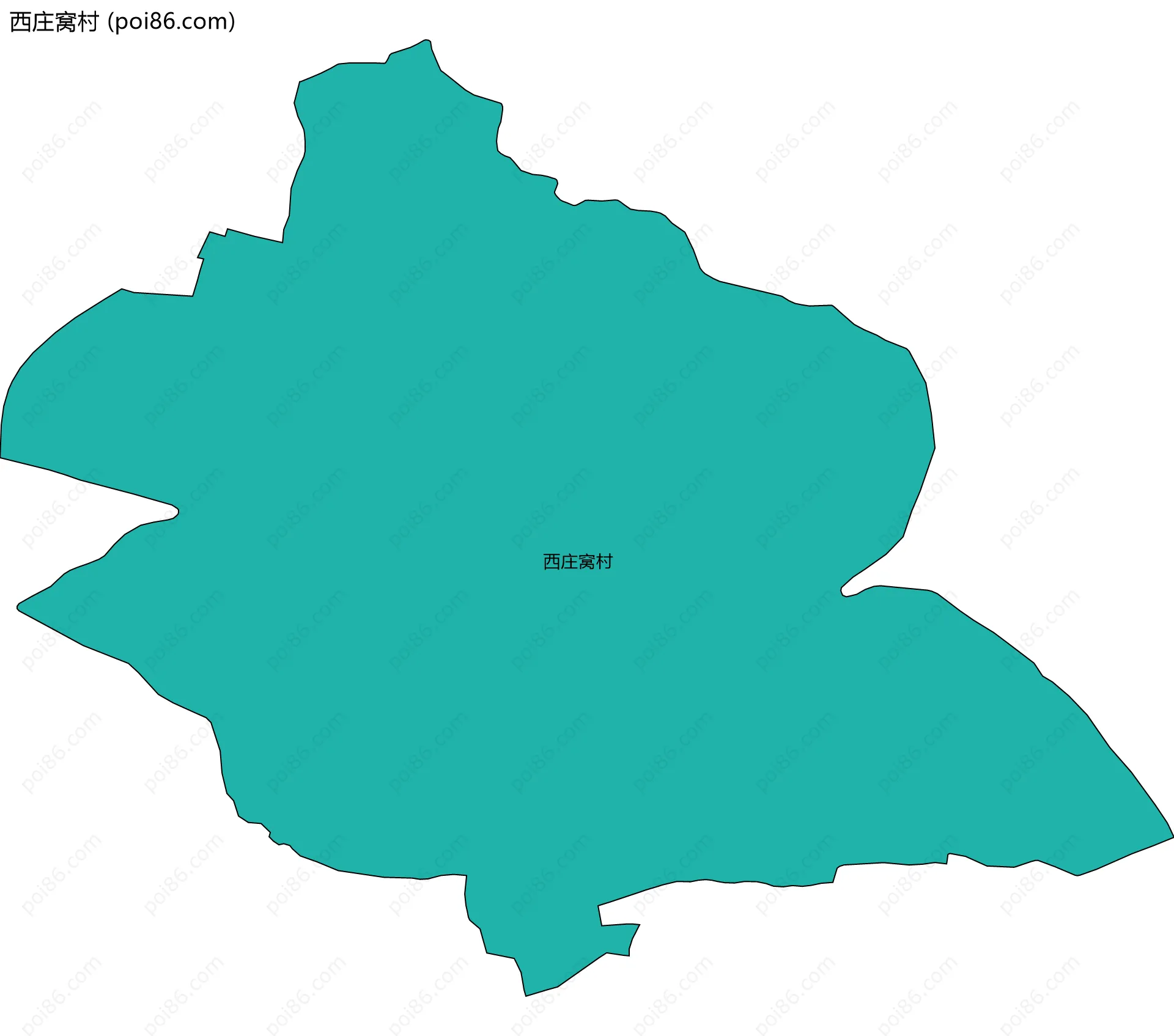 西庄窝村边界地图