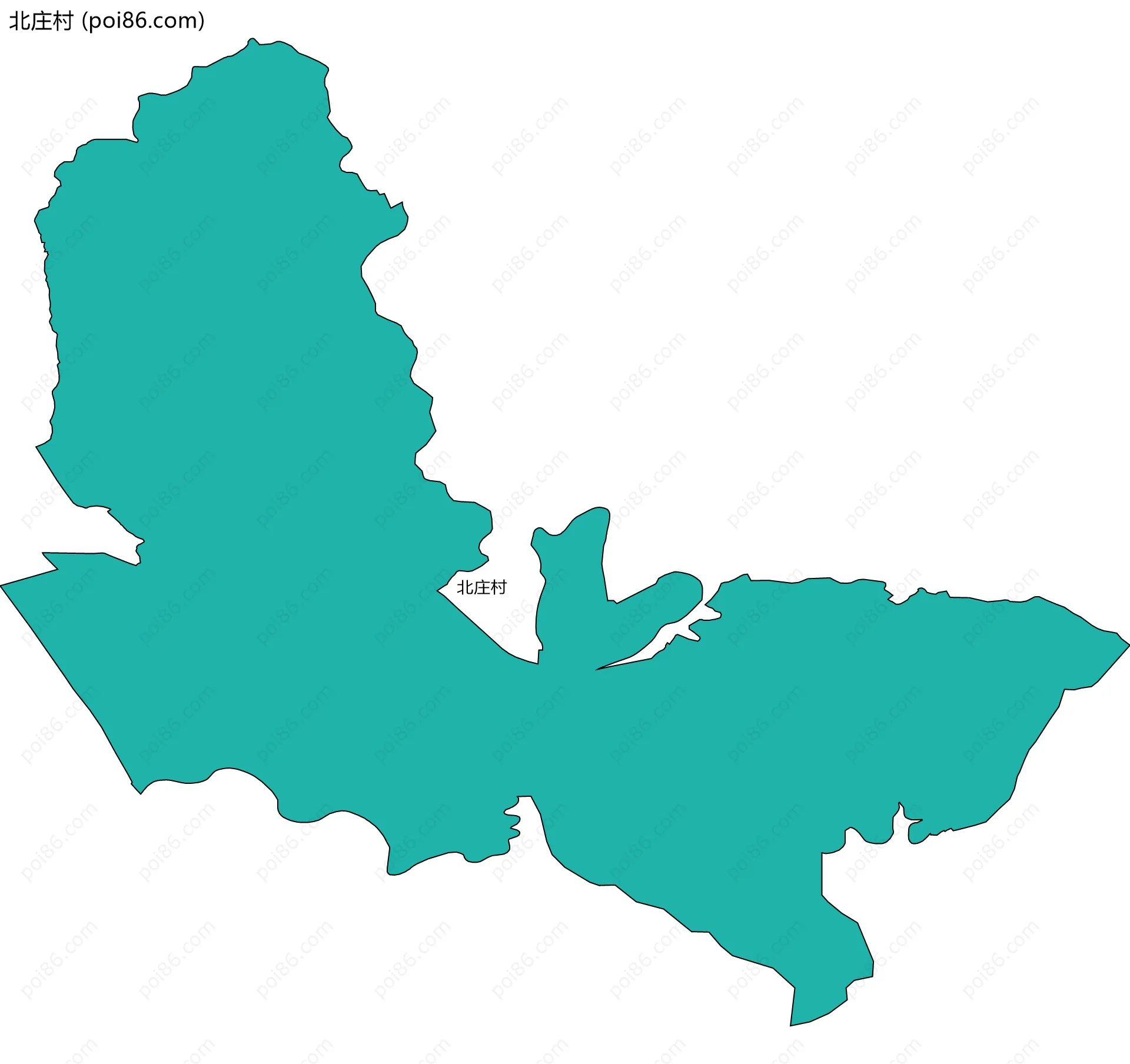 北庄村边界地图