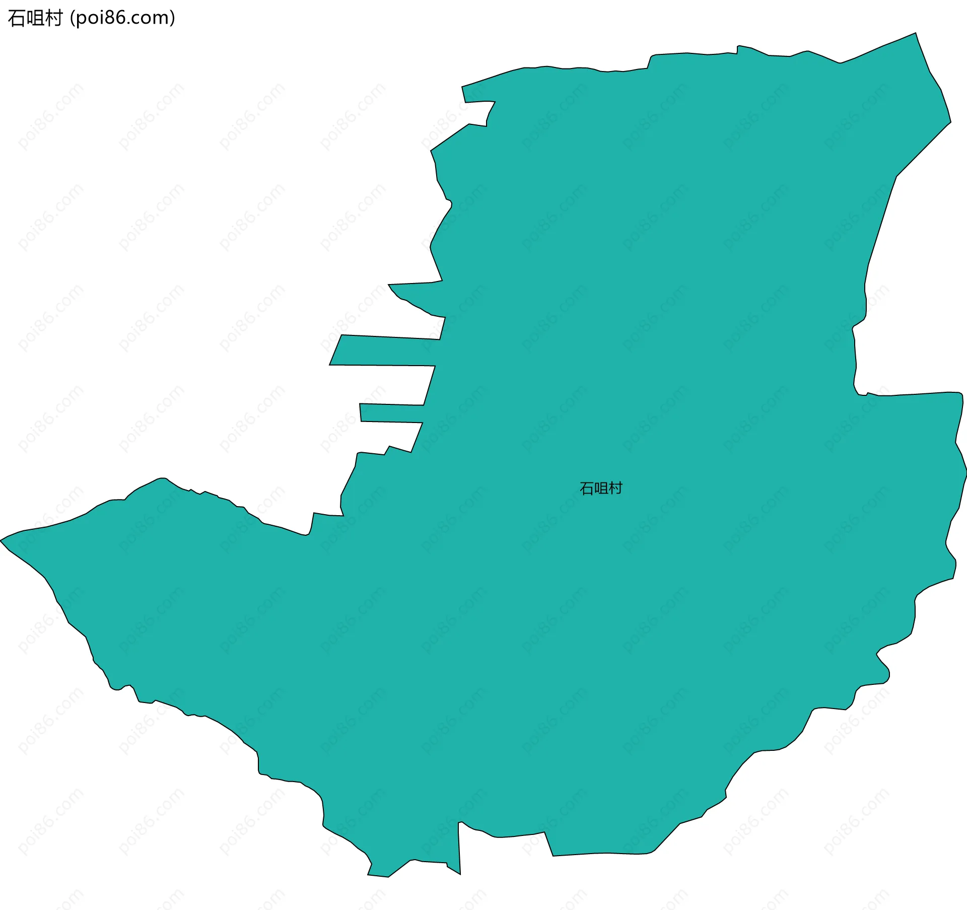 石咀村边界地图