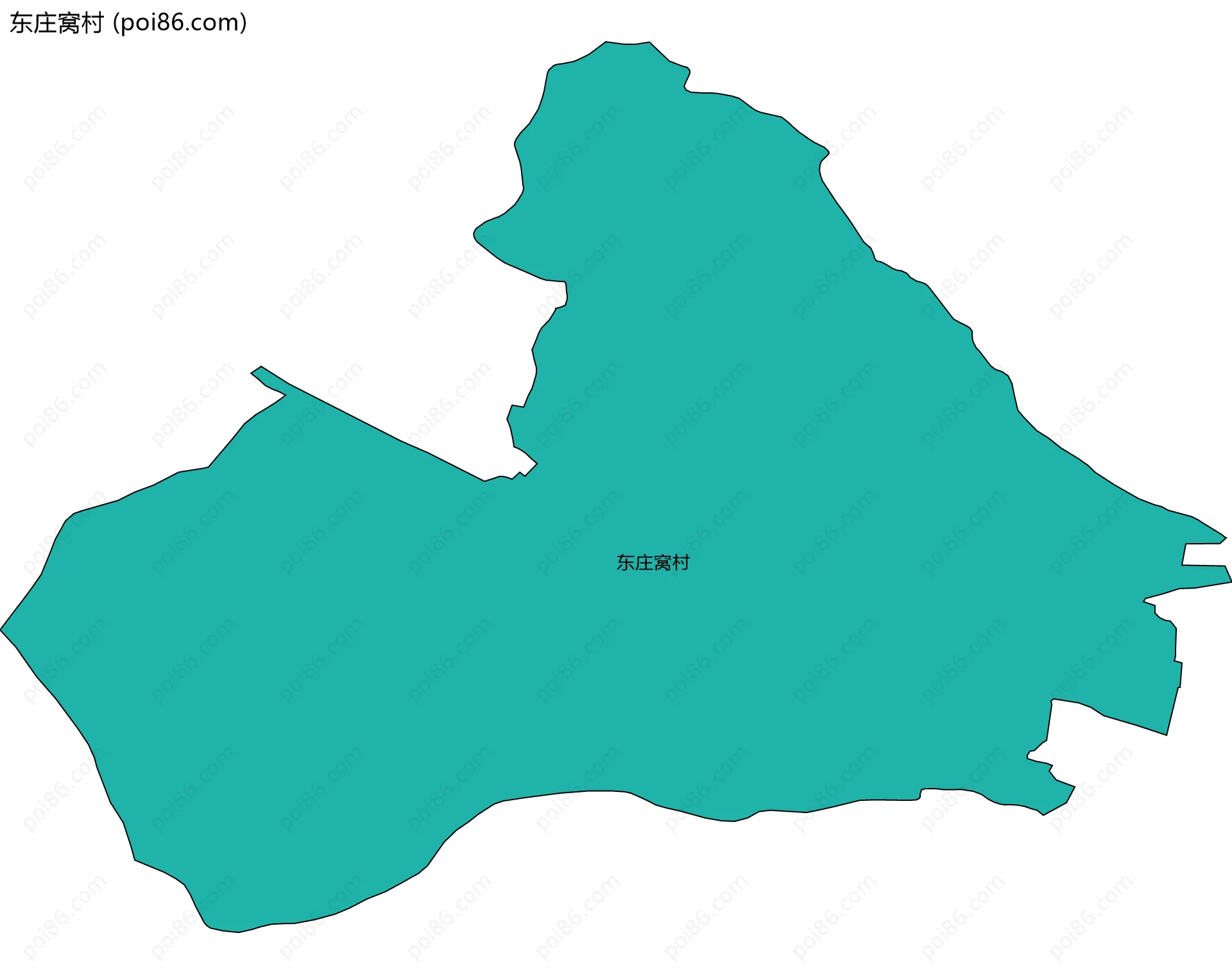 东庄窝村边界地图