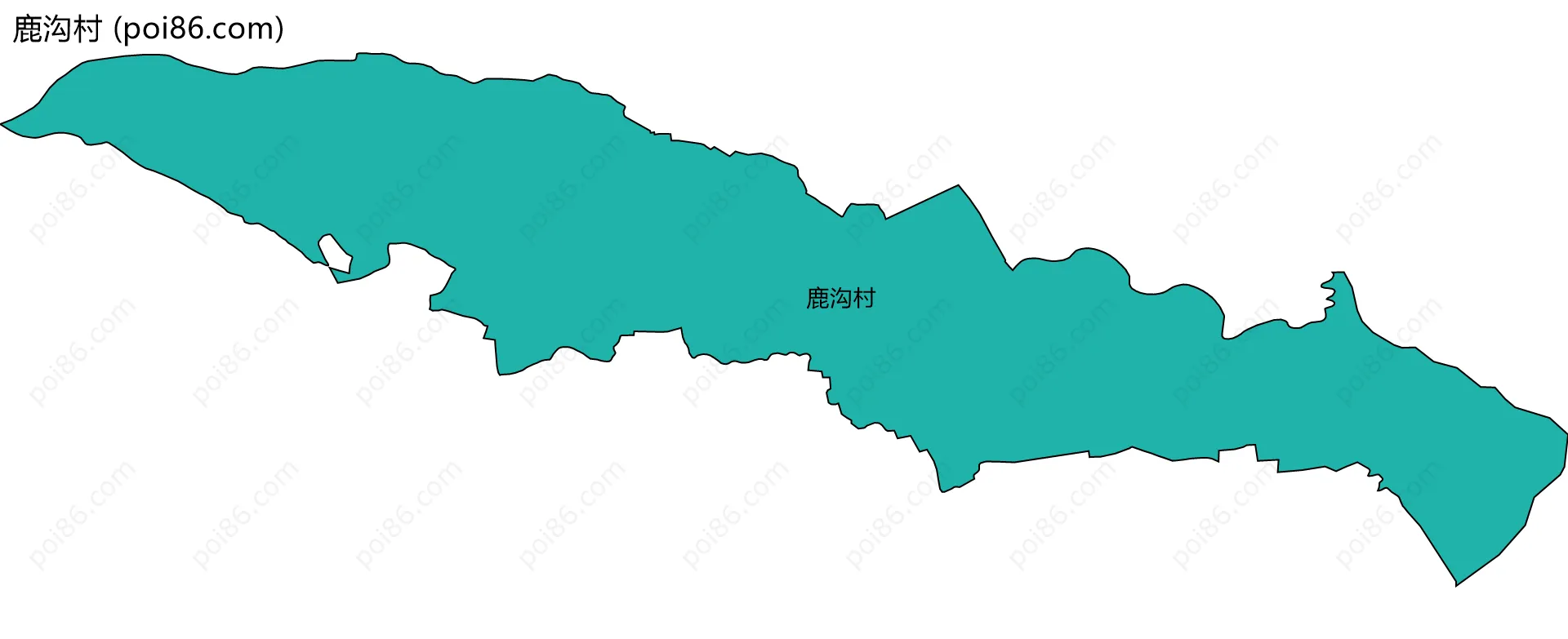 鹿沟村边界地图