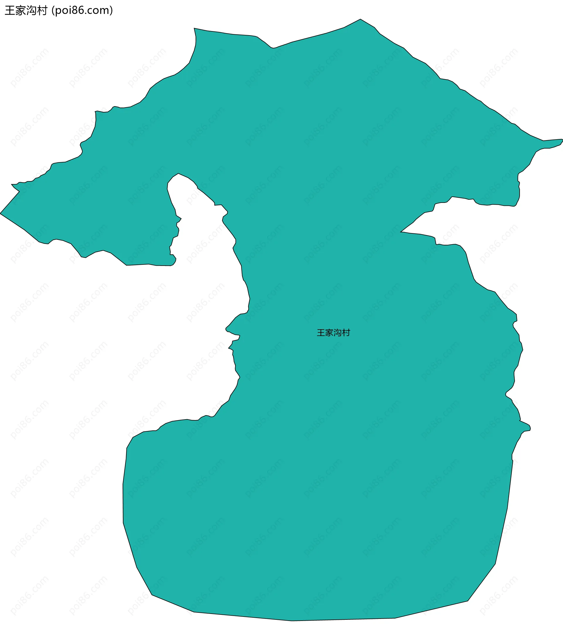 王家沟村边界地图