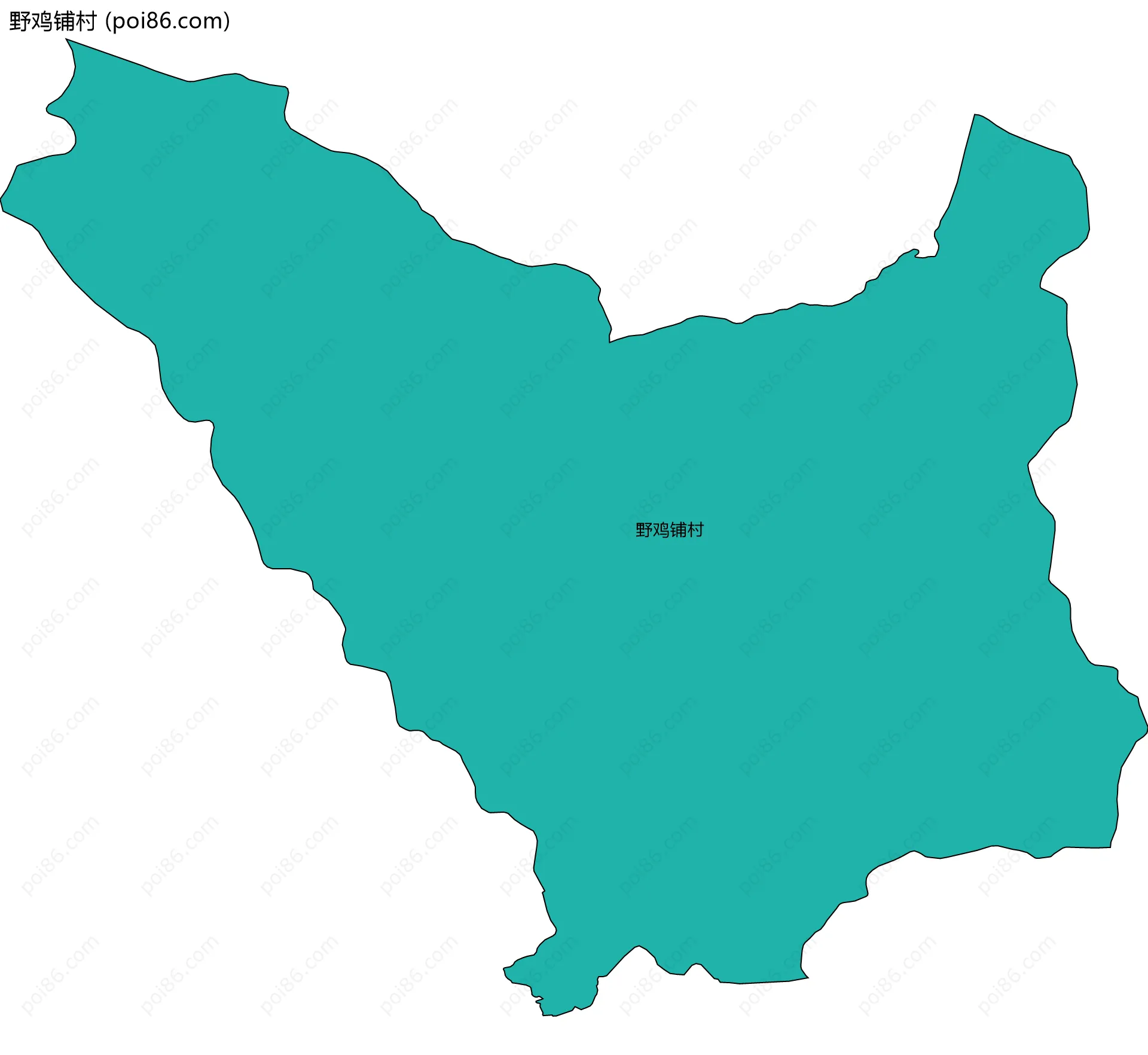 野鸡铺村边界地图