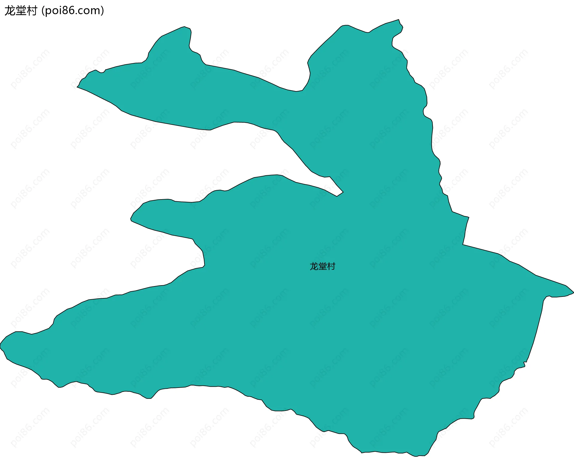 龙堂村边界地图