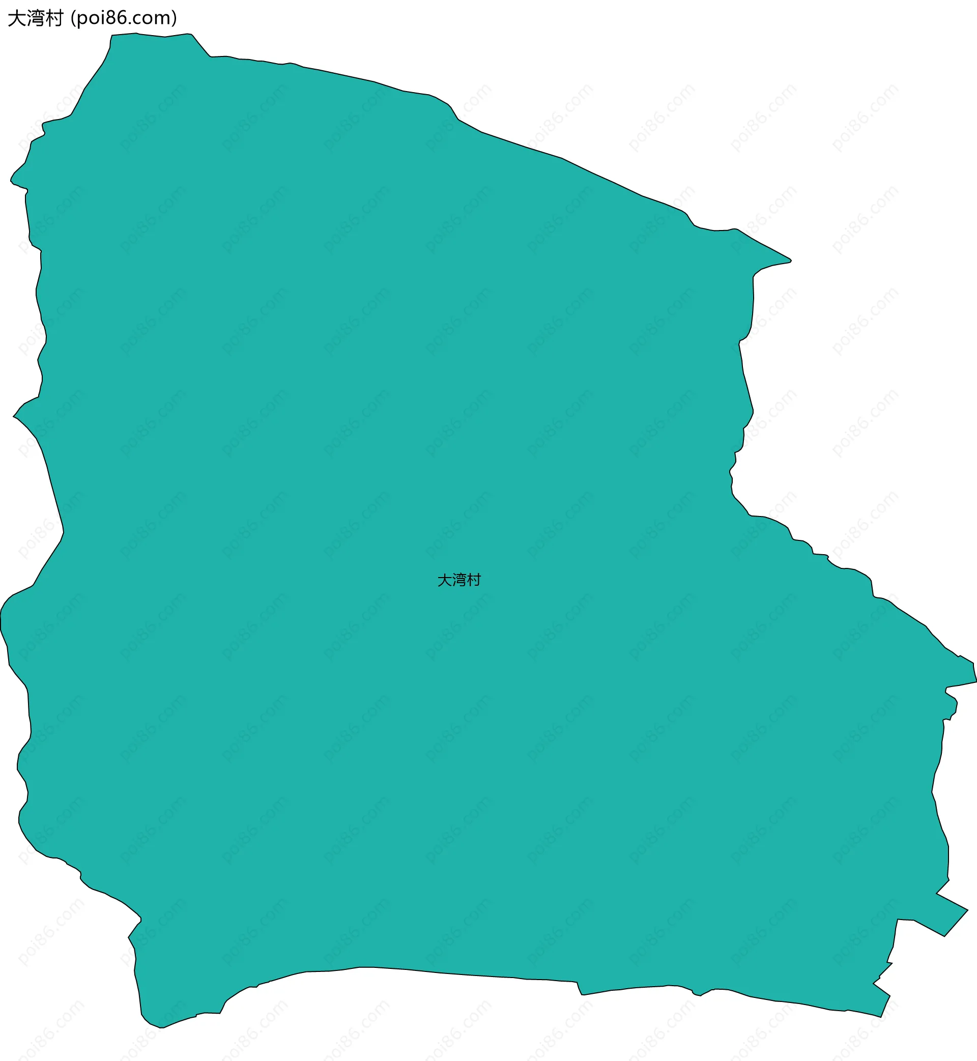 大湾村边界地图