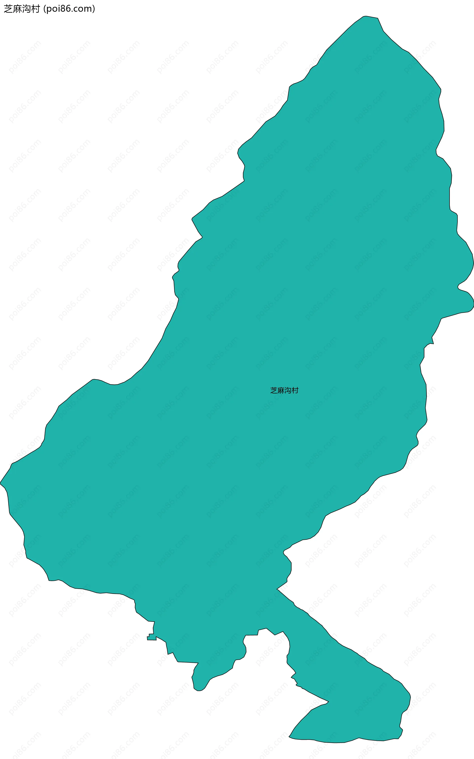 芝麻沟村边界地图