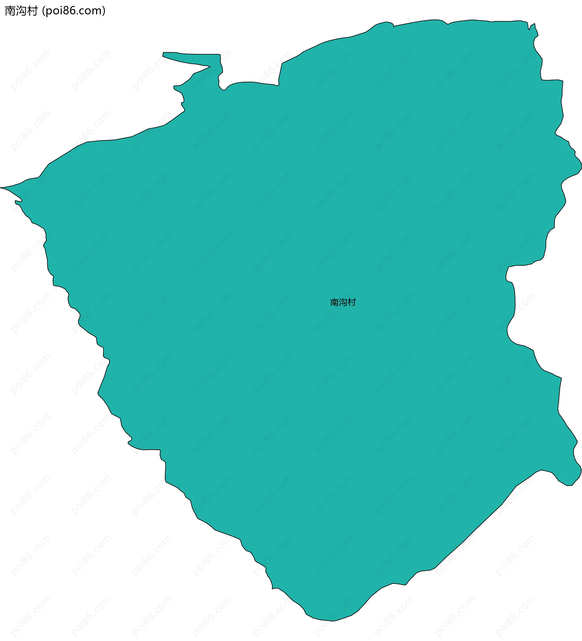 南沟村边界地图