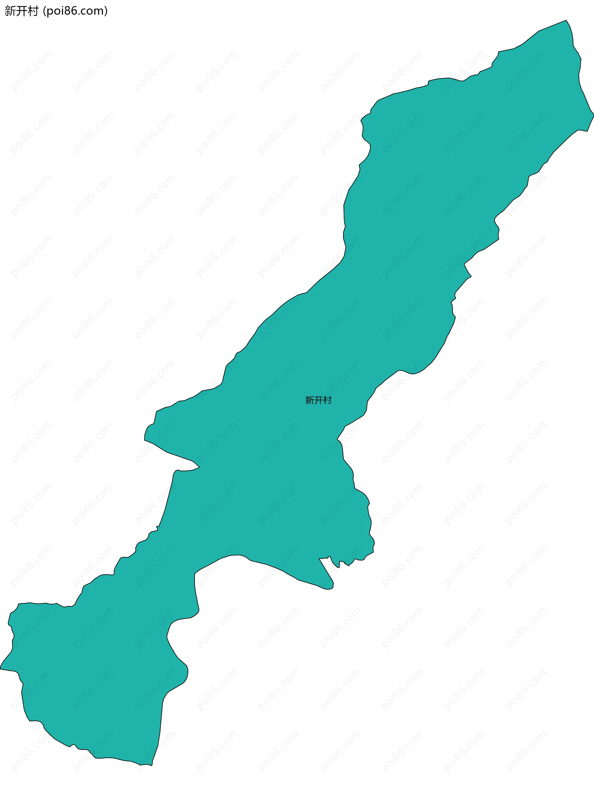 新开村边界地图