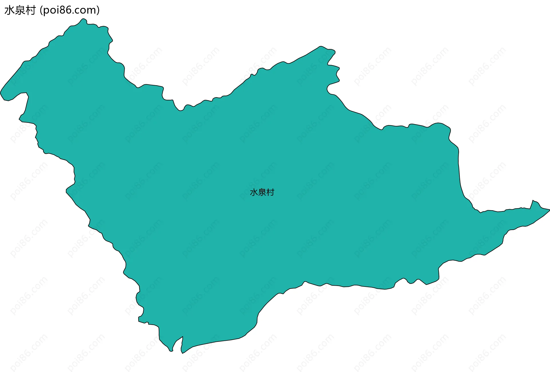 水泉村边界地图