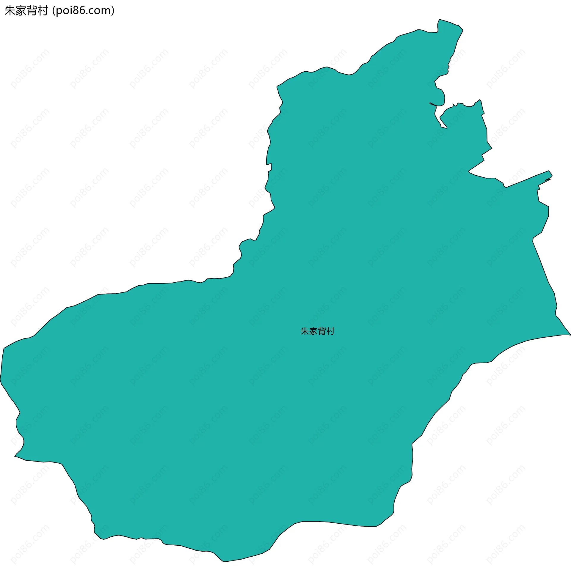 朱家背村边界地图