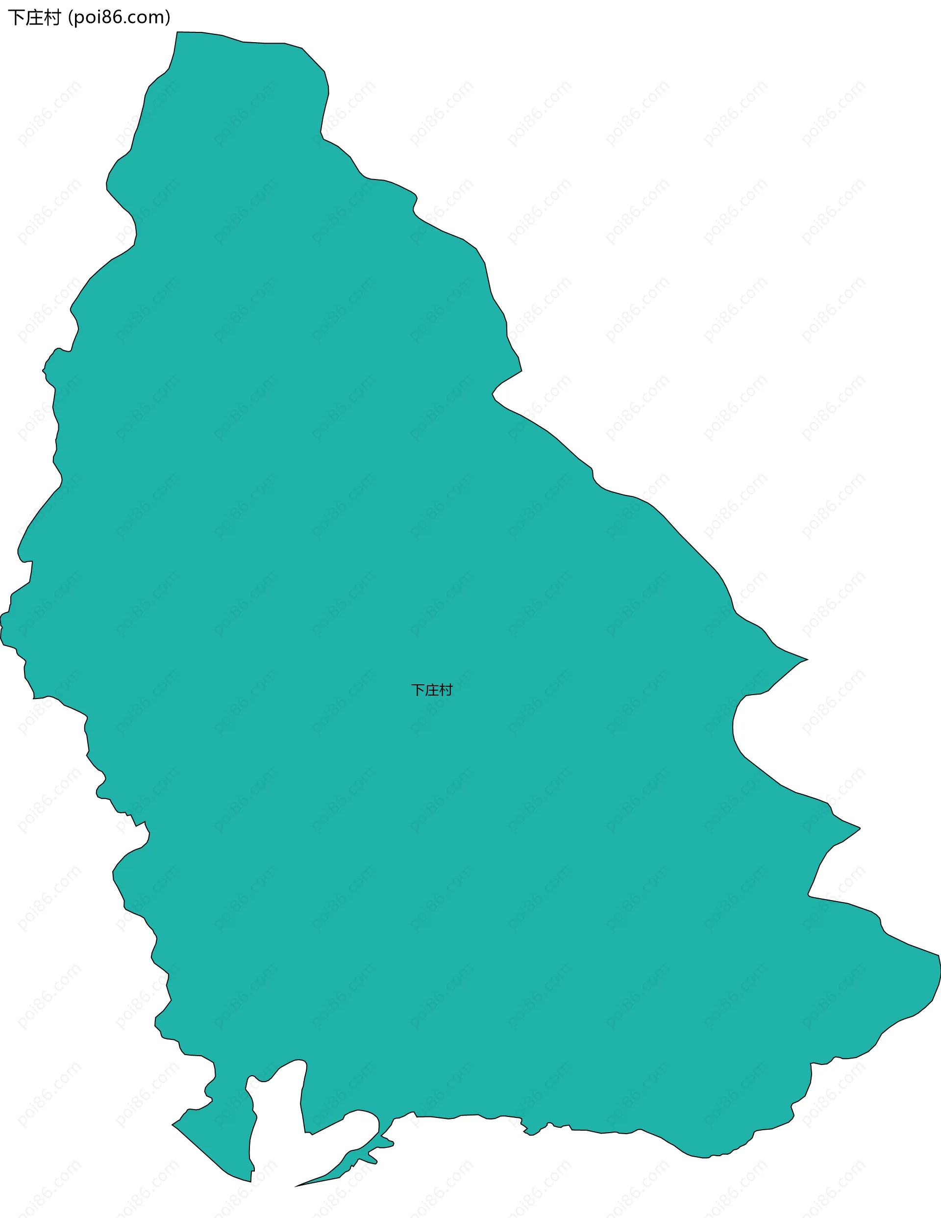 下庄村边界地图