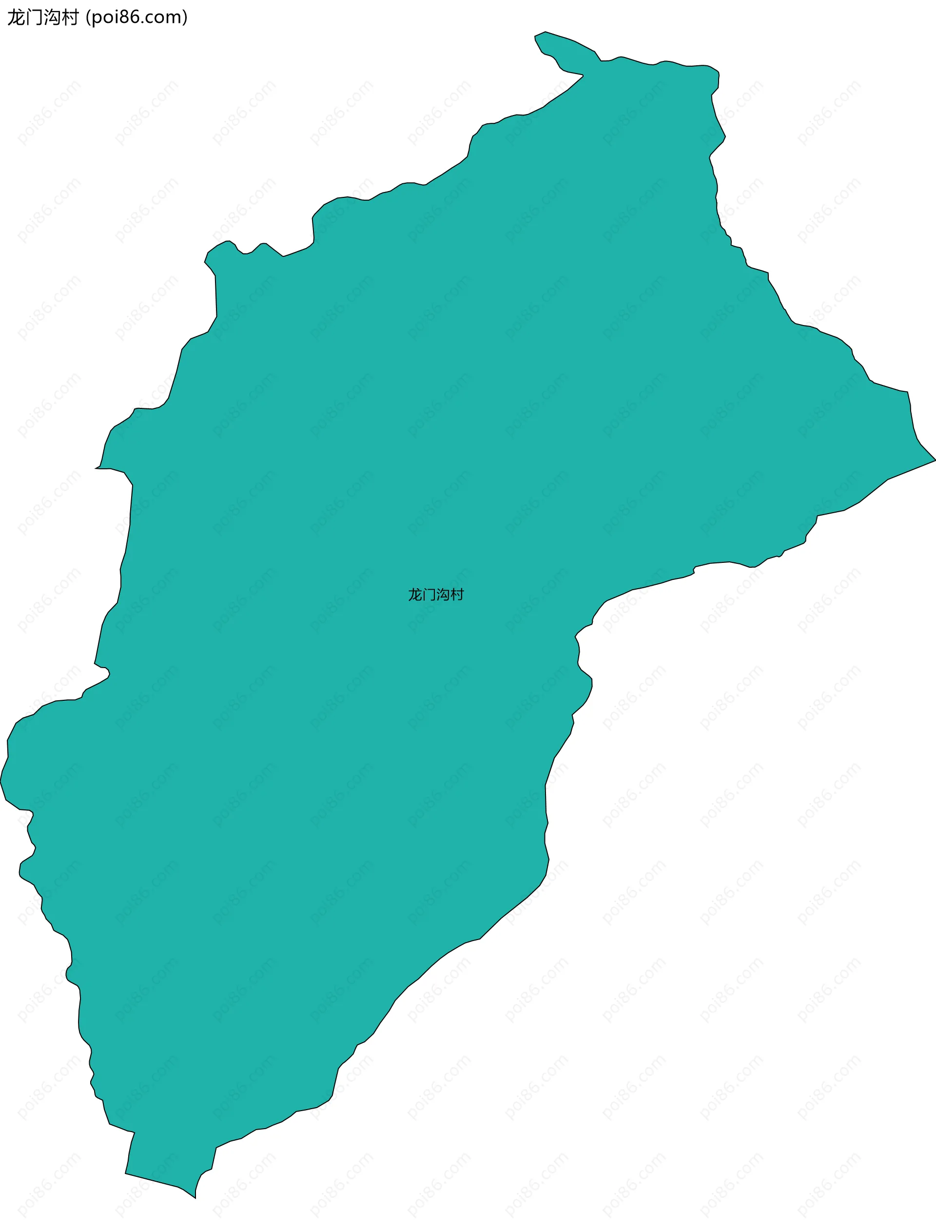 龙门沟村边界地图