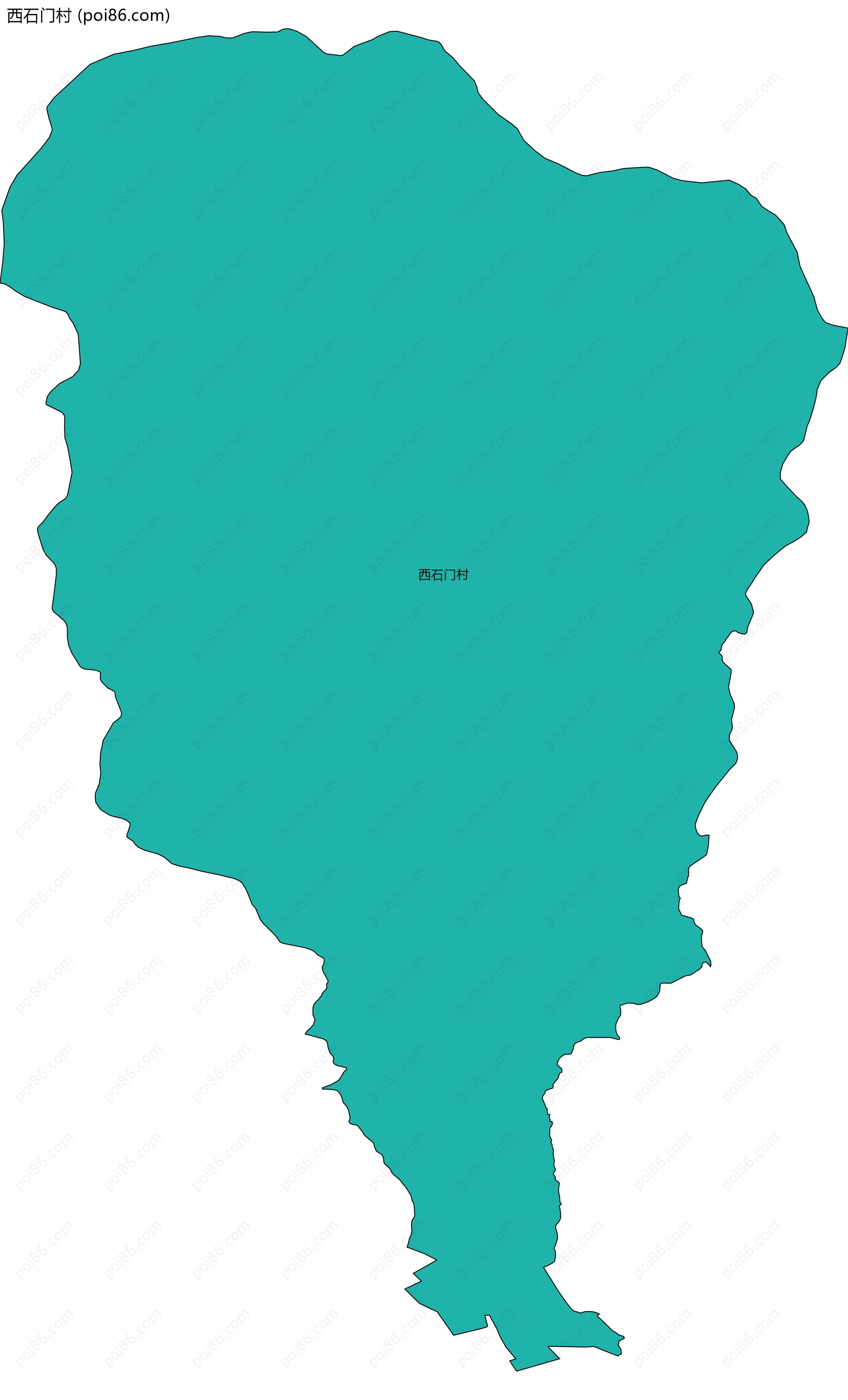 西石门村边界地图