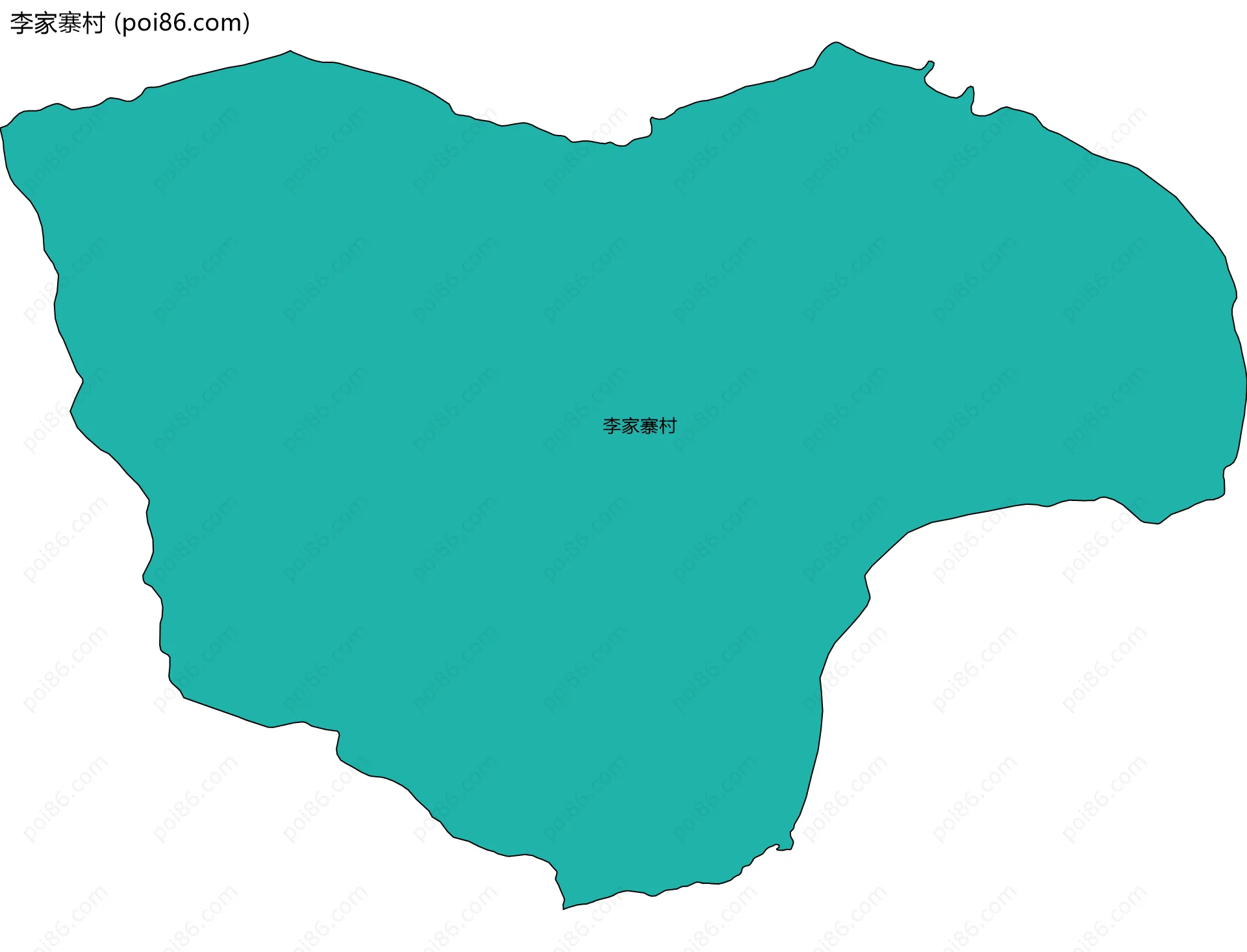 李家寨村边界地图