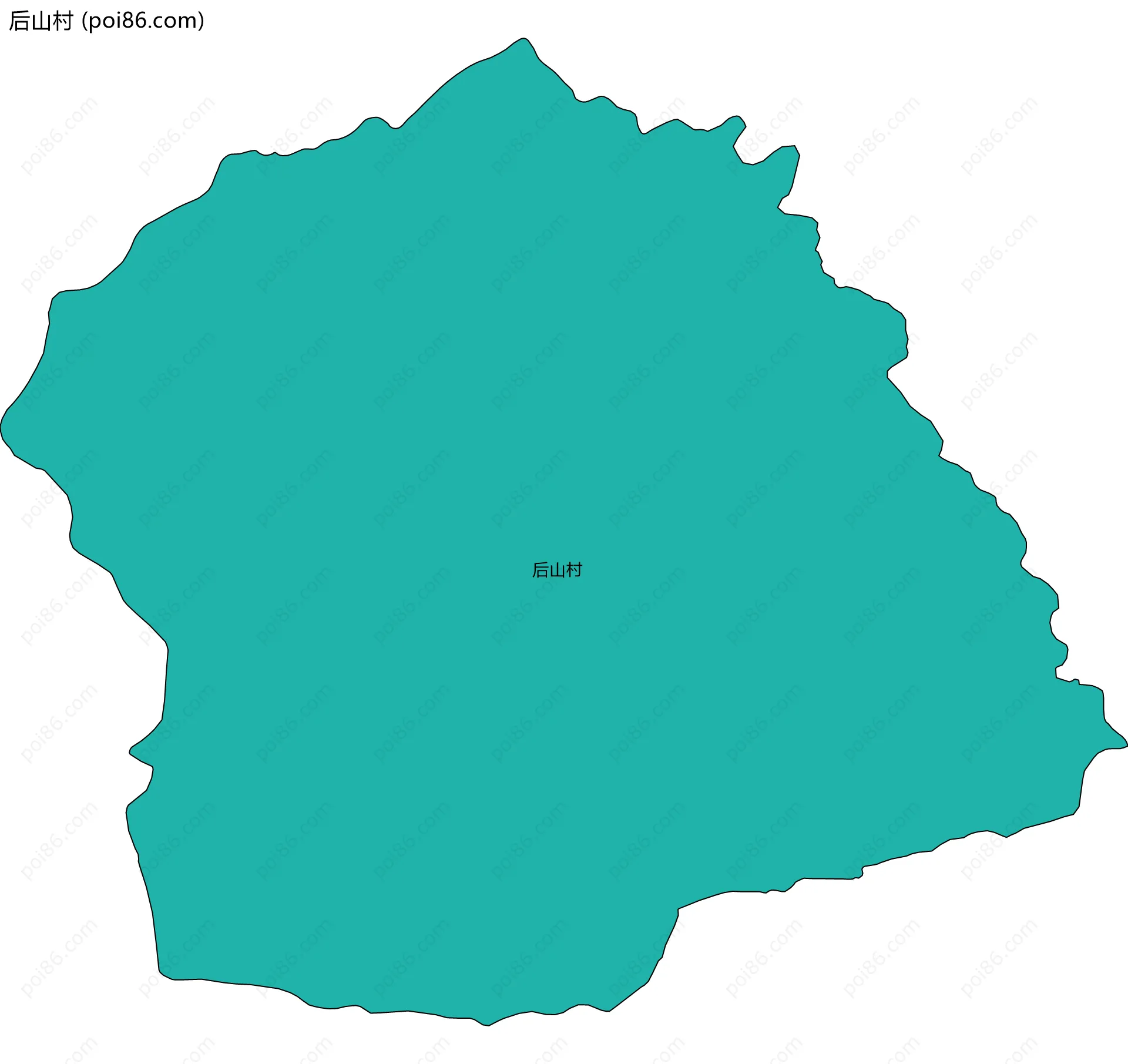 后山村边界地图