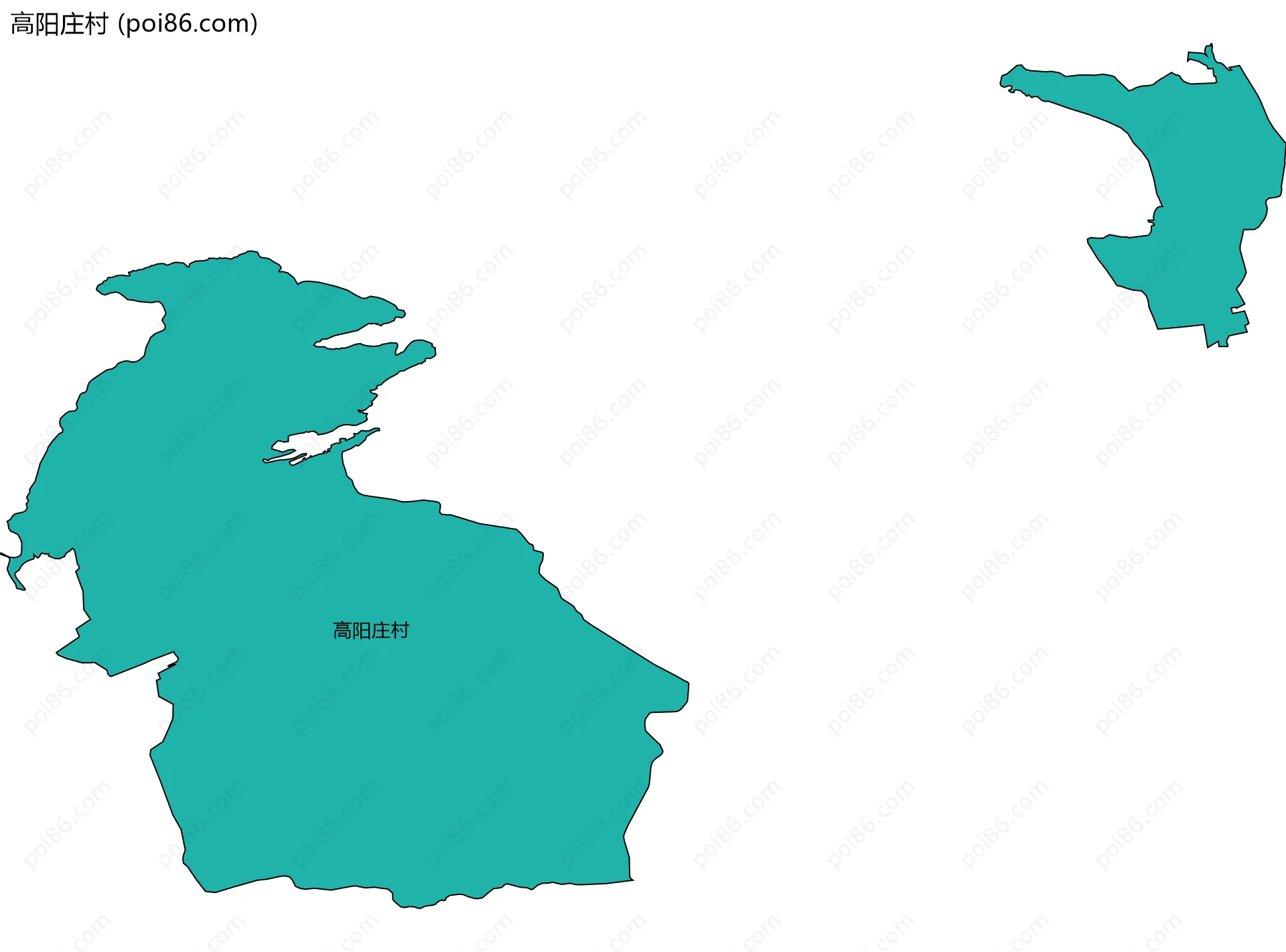 高阳庄村边界地图