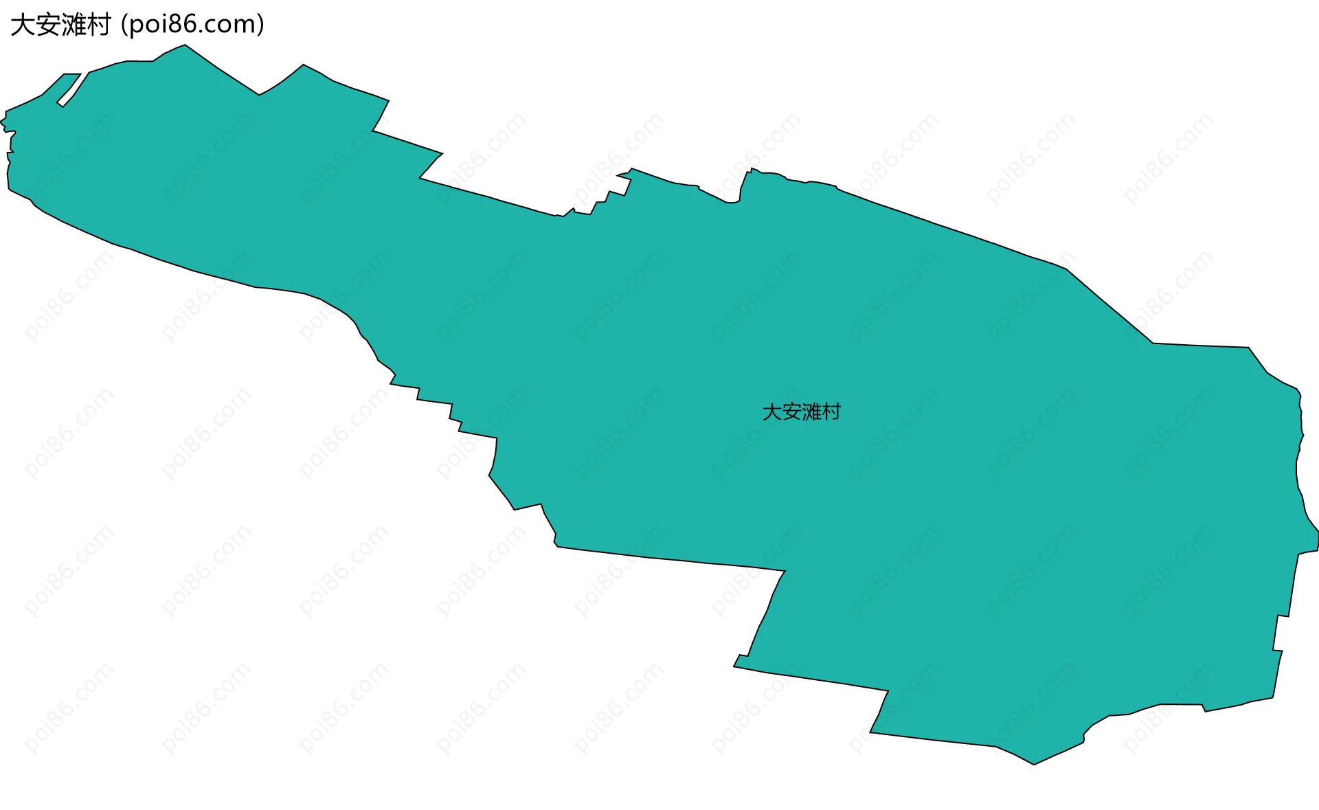 大安滩村边界地图