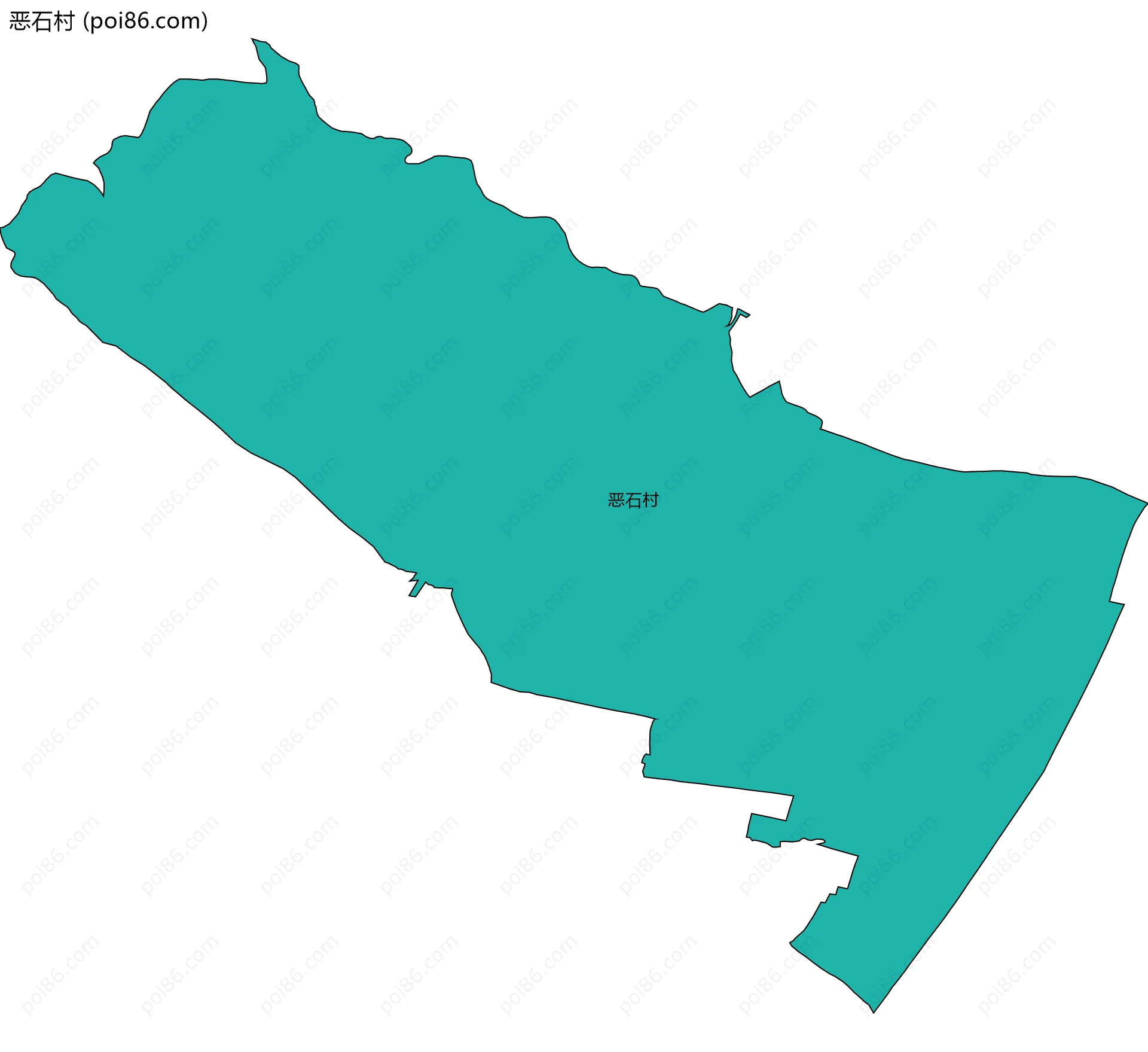 恶石村边界地图