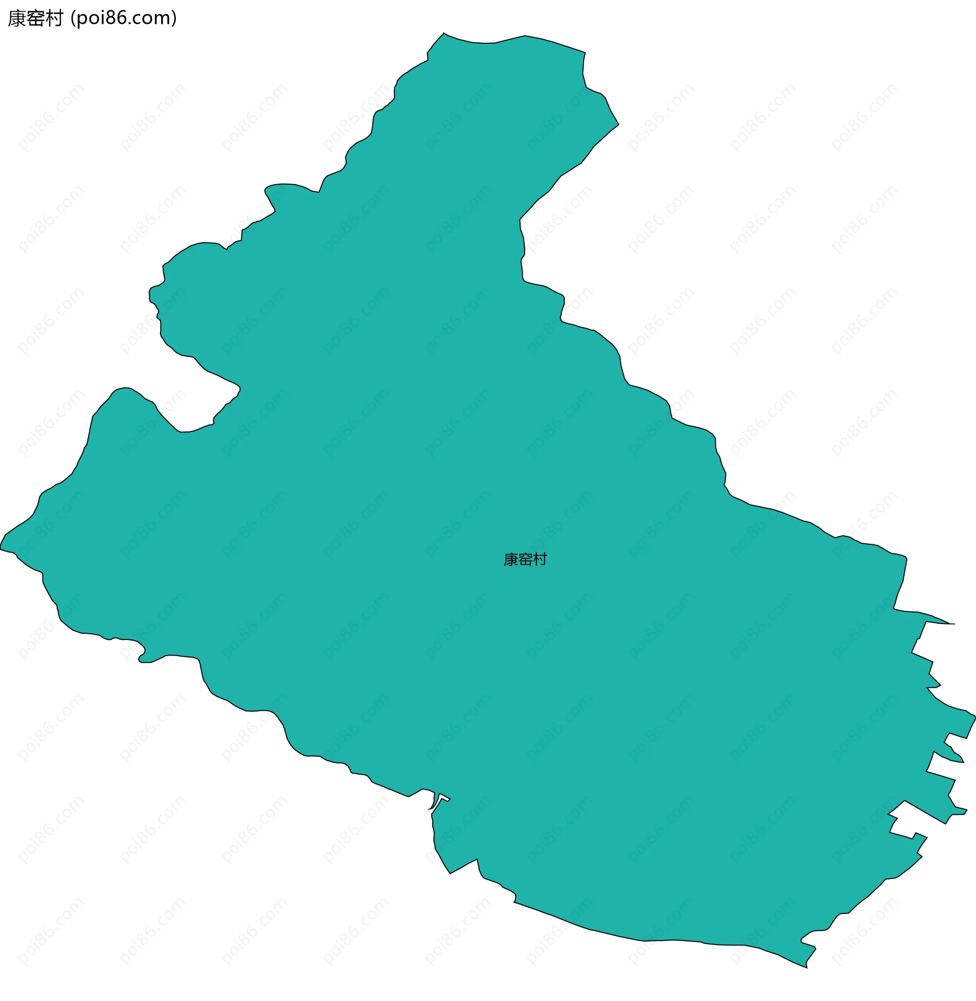 康窑村边界地图