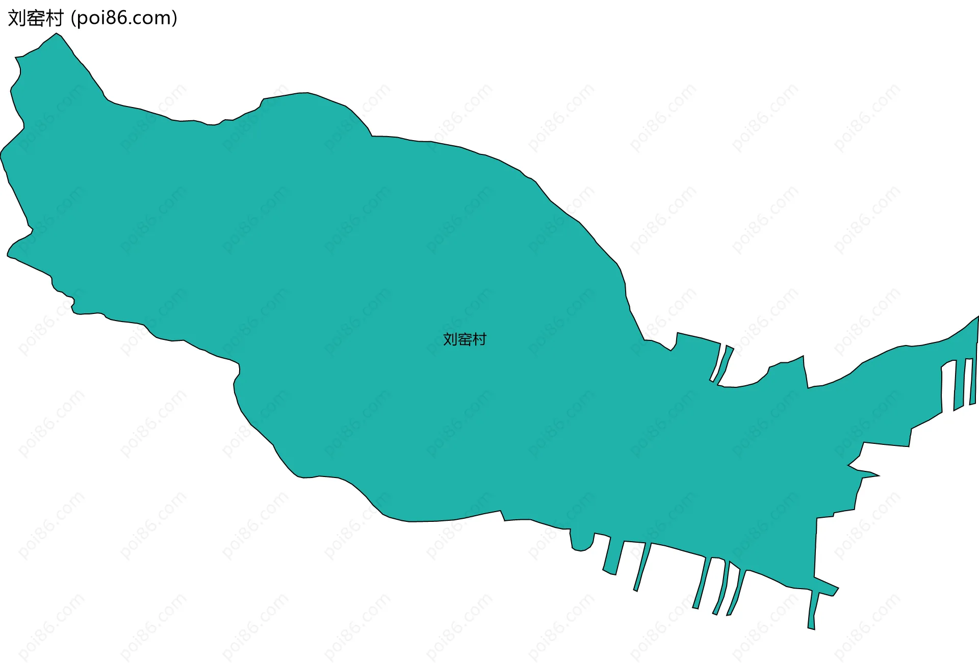 刘窑村边界地图